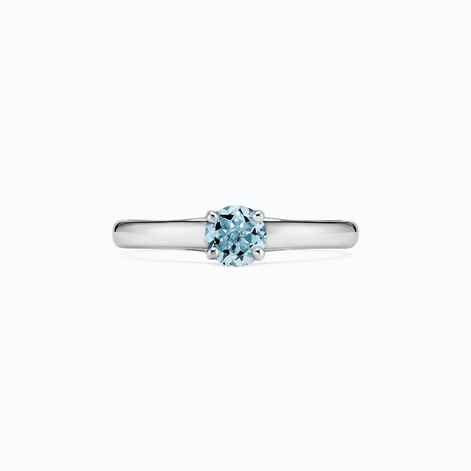 Solitaire Fanny Aigue-Marine 4.5 mm