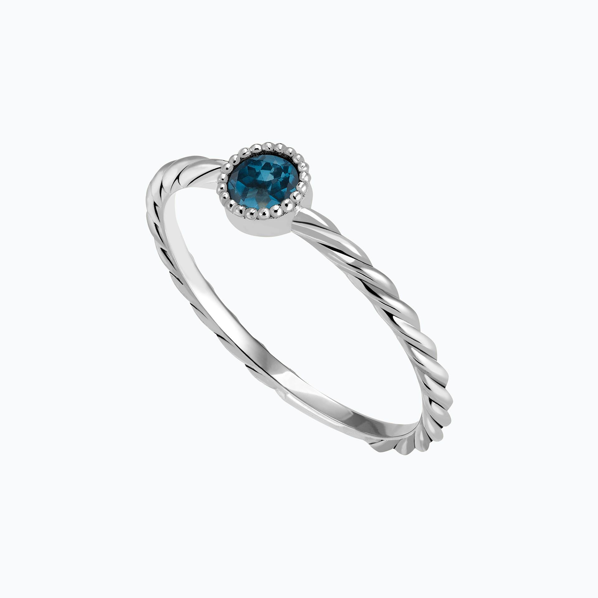 Solitaire Faustine Topaze Blue London
