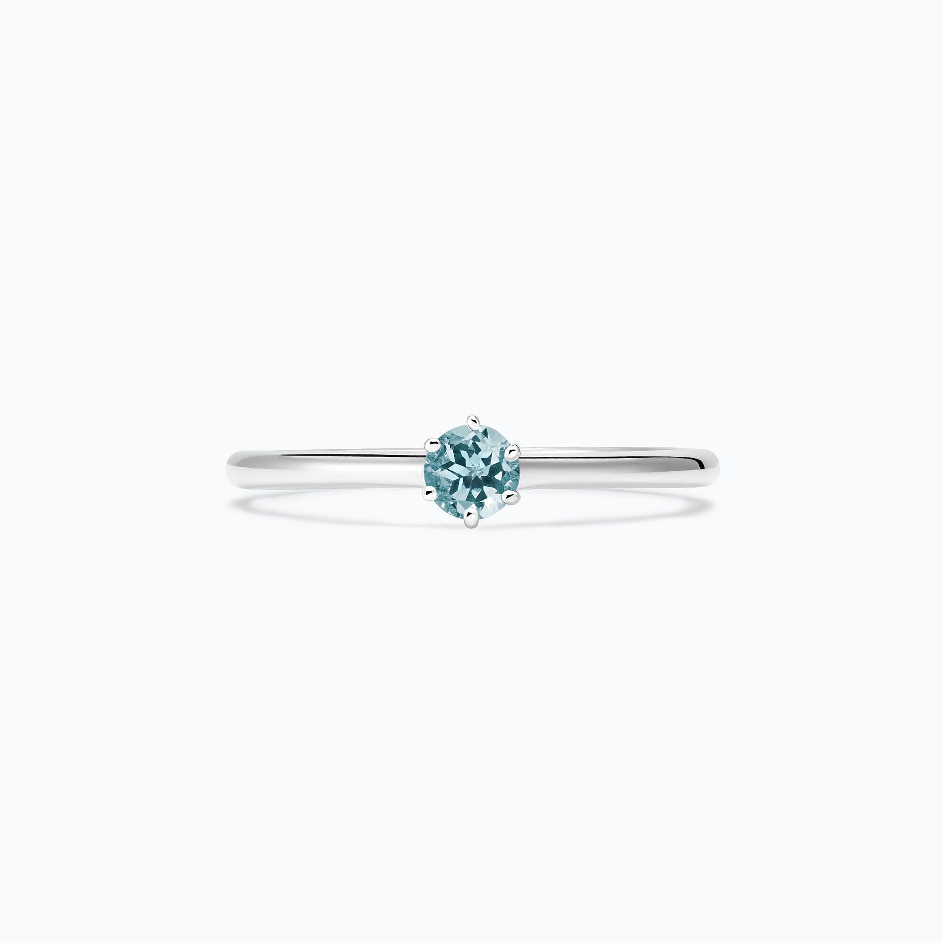 Solitaire Félicia Aigue-Marine 3.5 mm