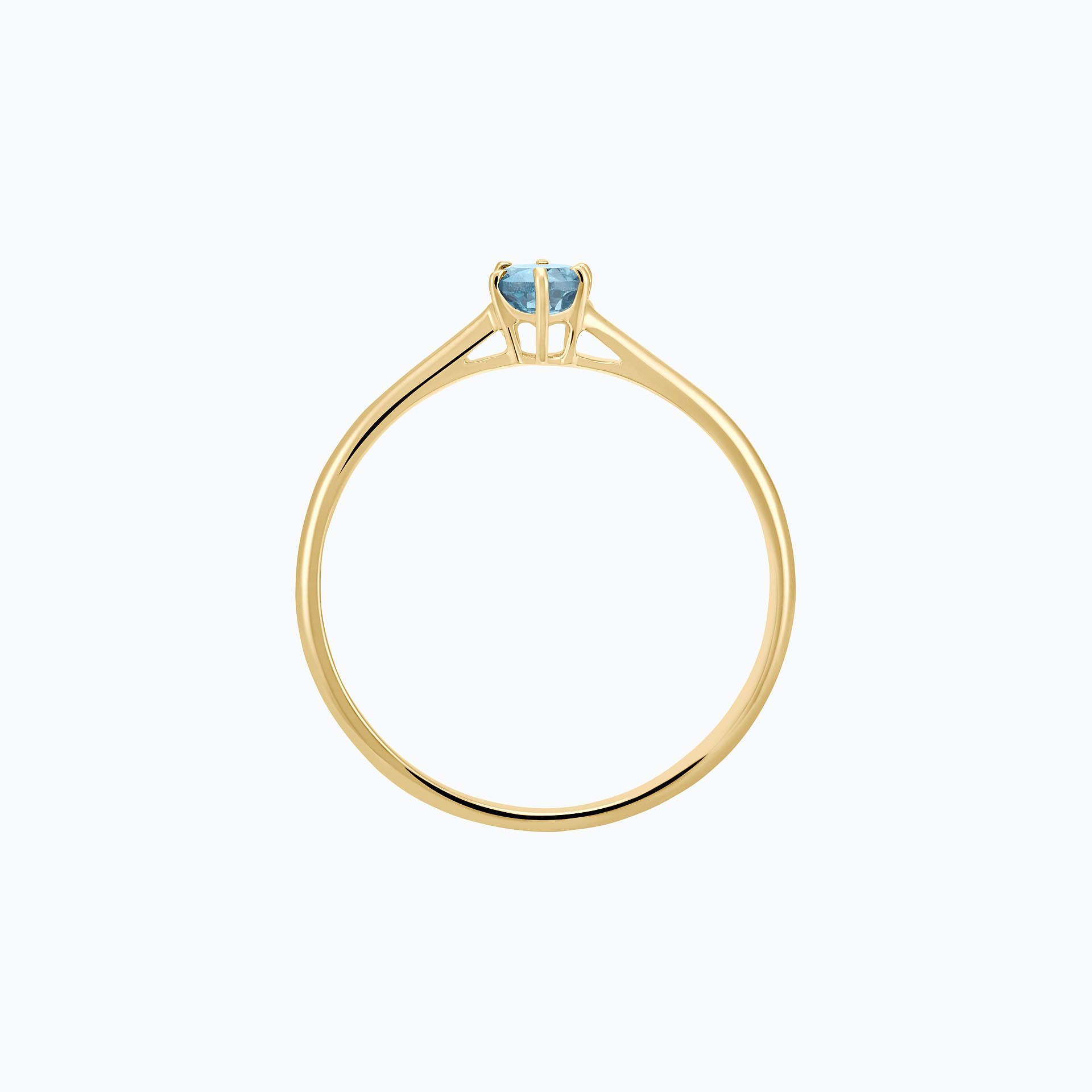 Solitaire Félicia Aigue-Marine 3.5 mm