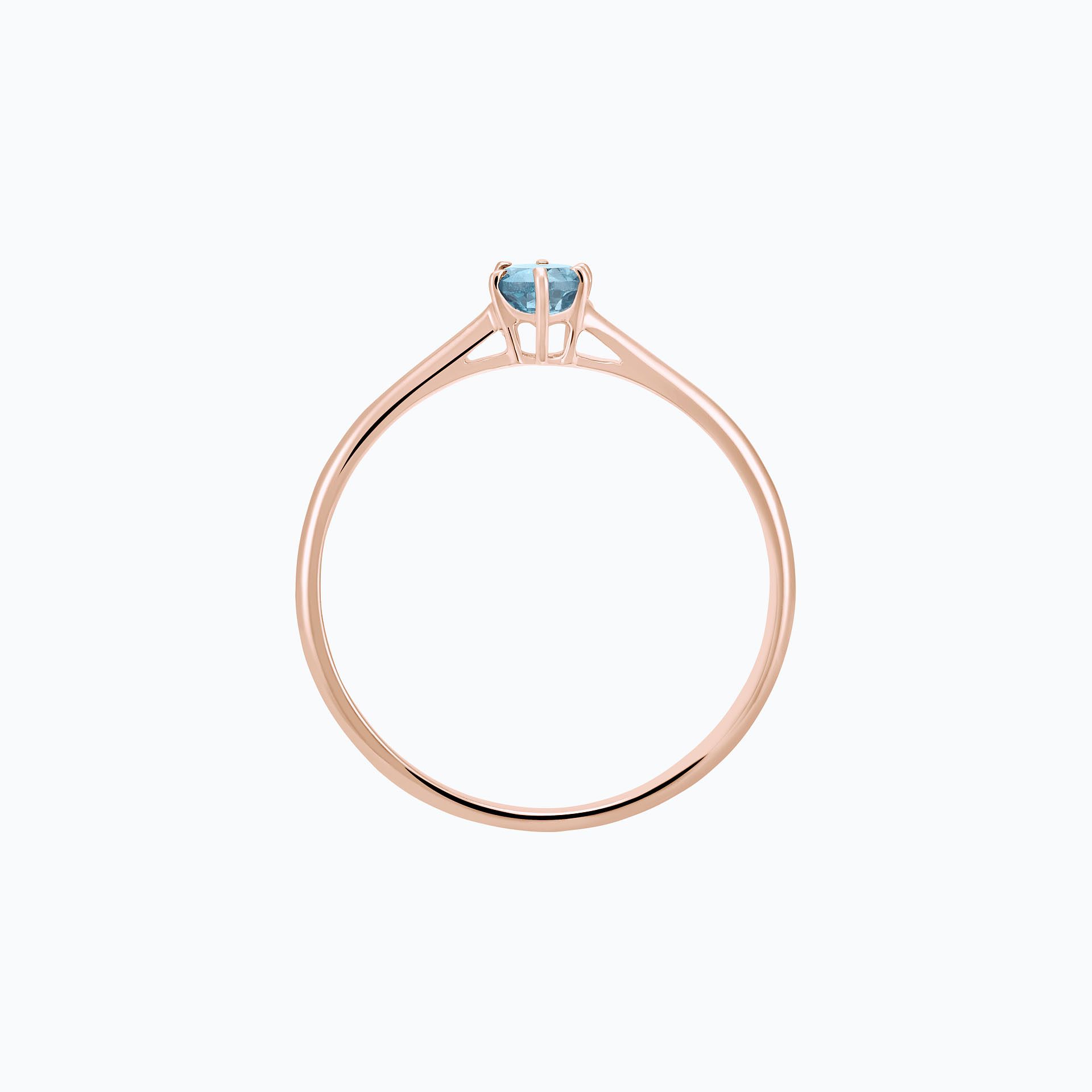 Solitaire Félicia Aigue-Marine 3.5 mm