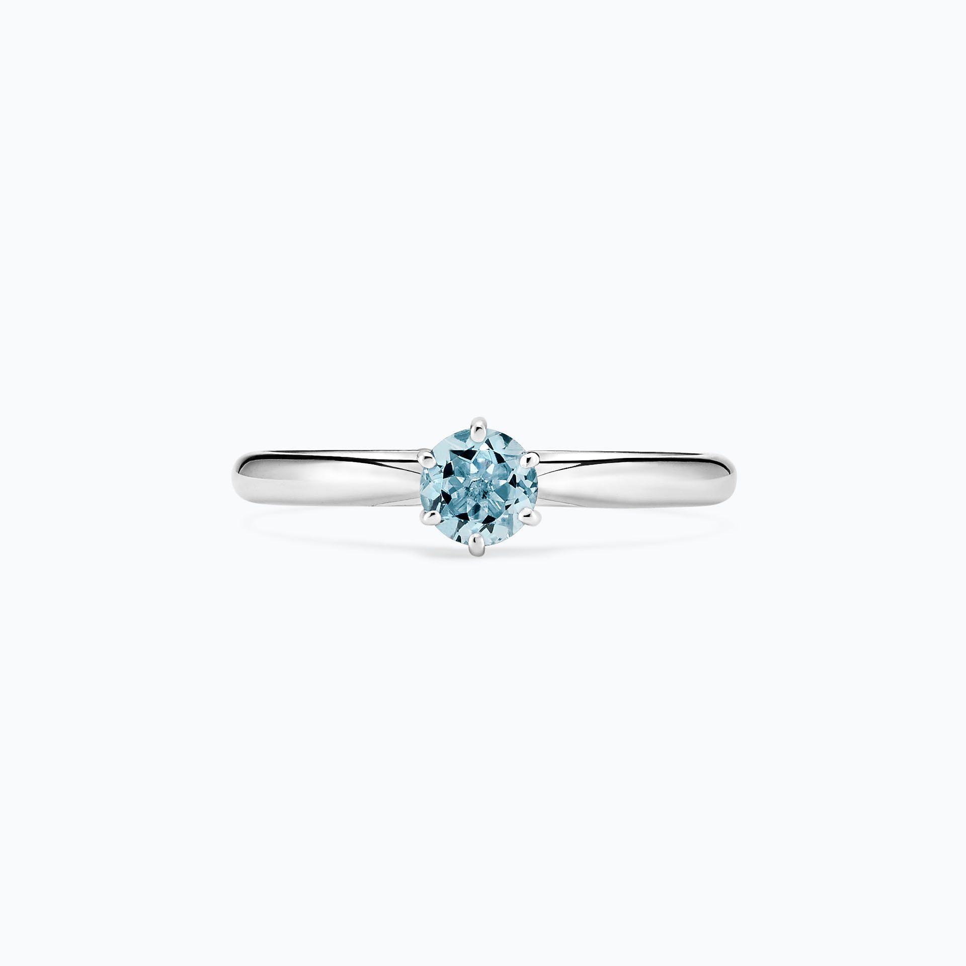 Solitaire Félicia Aigue-Marine 4.5 mm