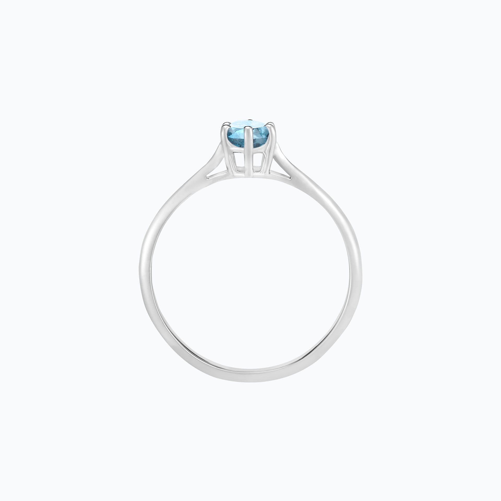 Solitaire Félicia Aigue-Marine 4.5 mm