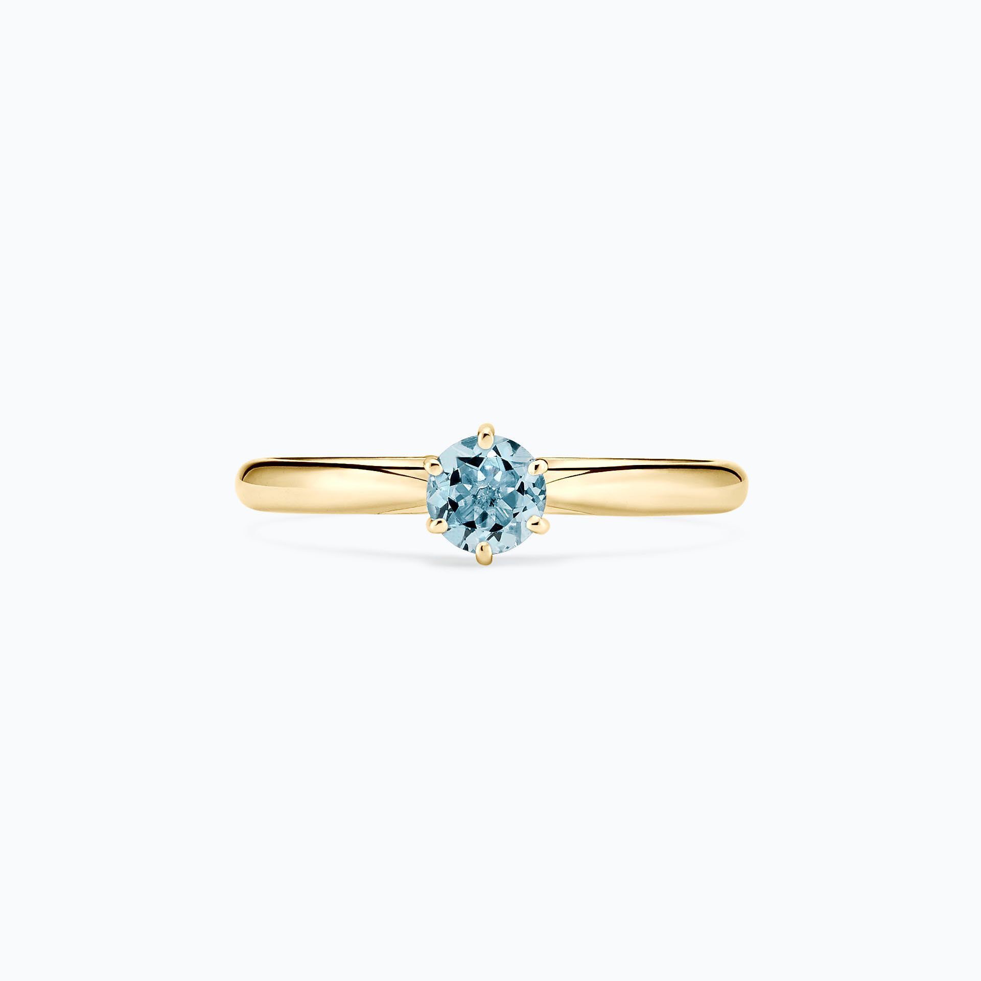Solitaire Félicia Aigue-Marine 4.5 mm
