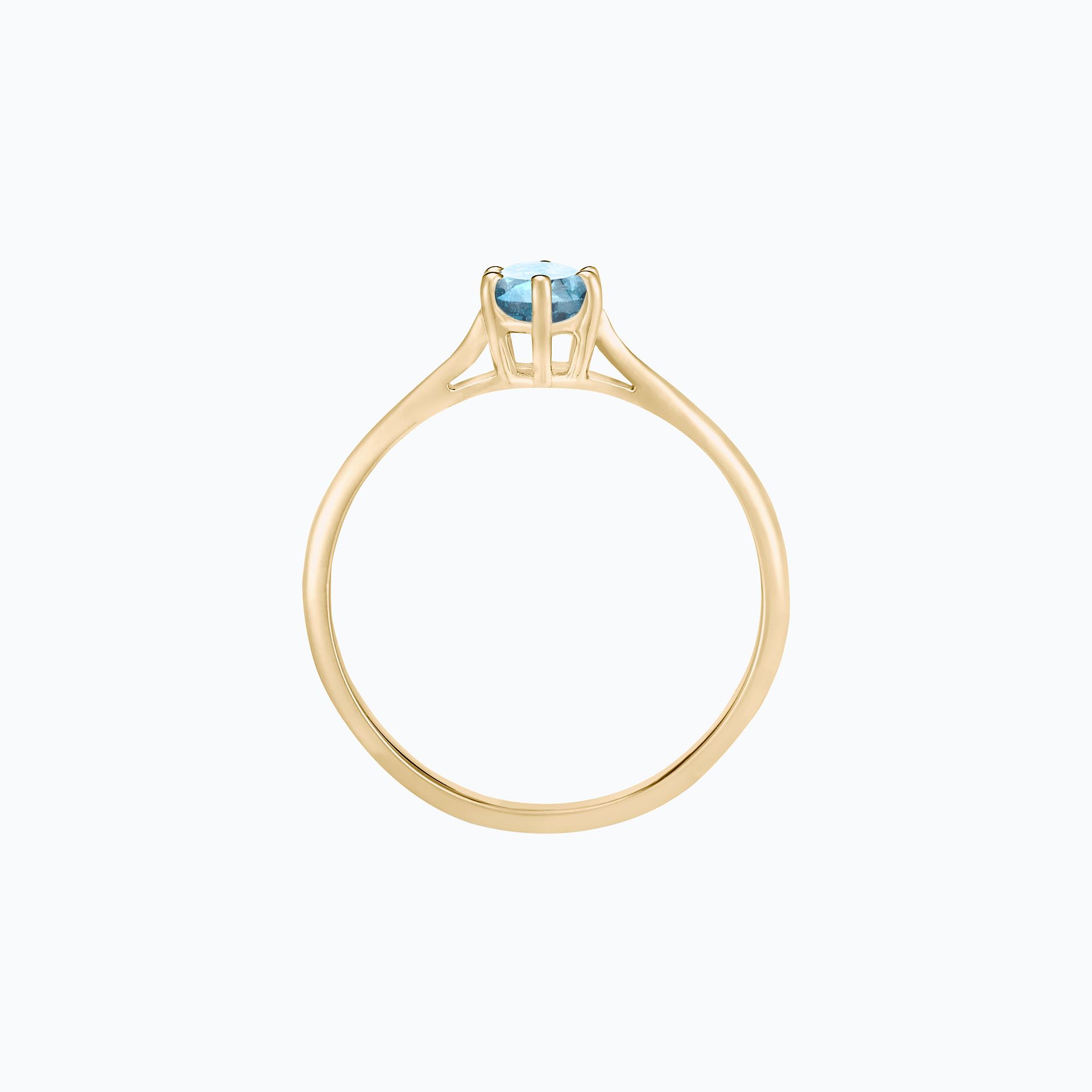 Solitaire Félicia Aigue-Marine 4.5 mm