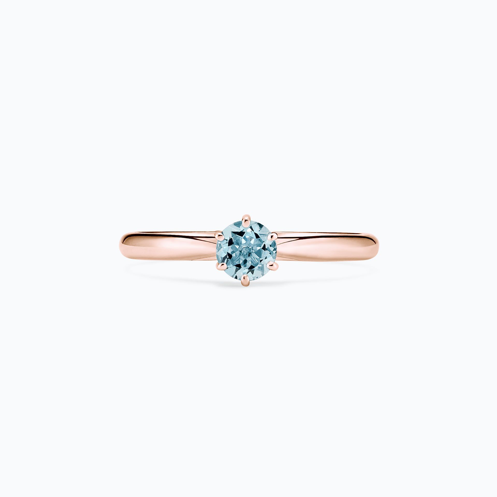 Solitaire Félicia Aigue-Marine 4.5 mm