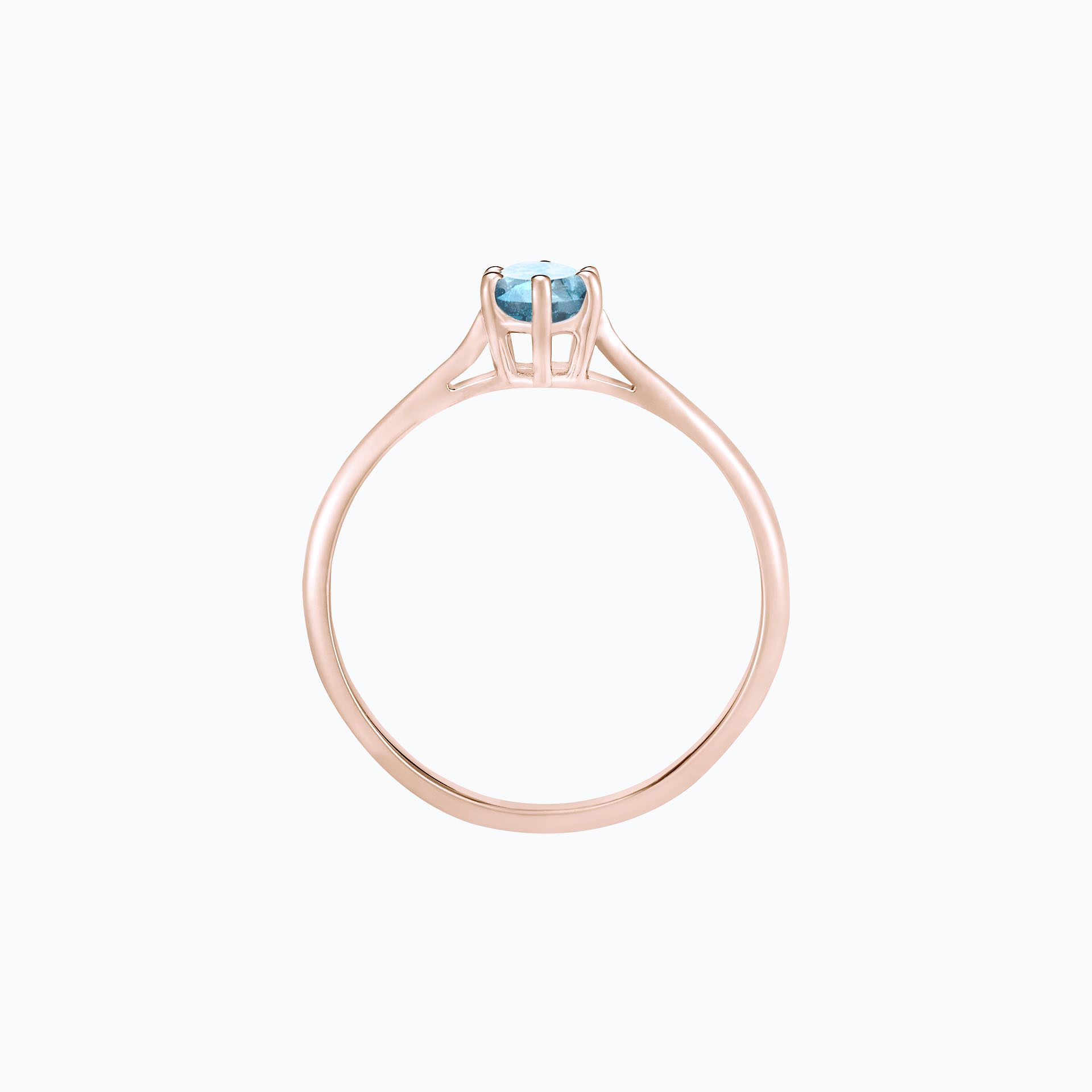 Solitaire Félicia Aigue-Marine 4.5 mm