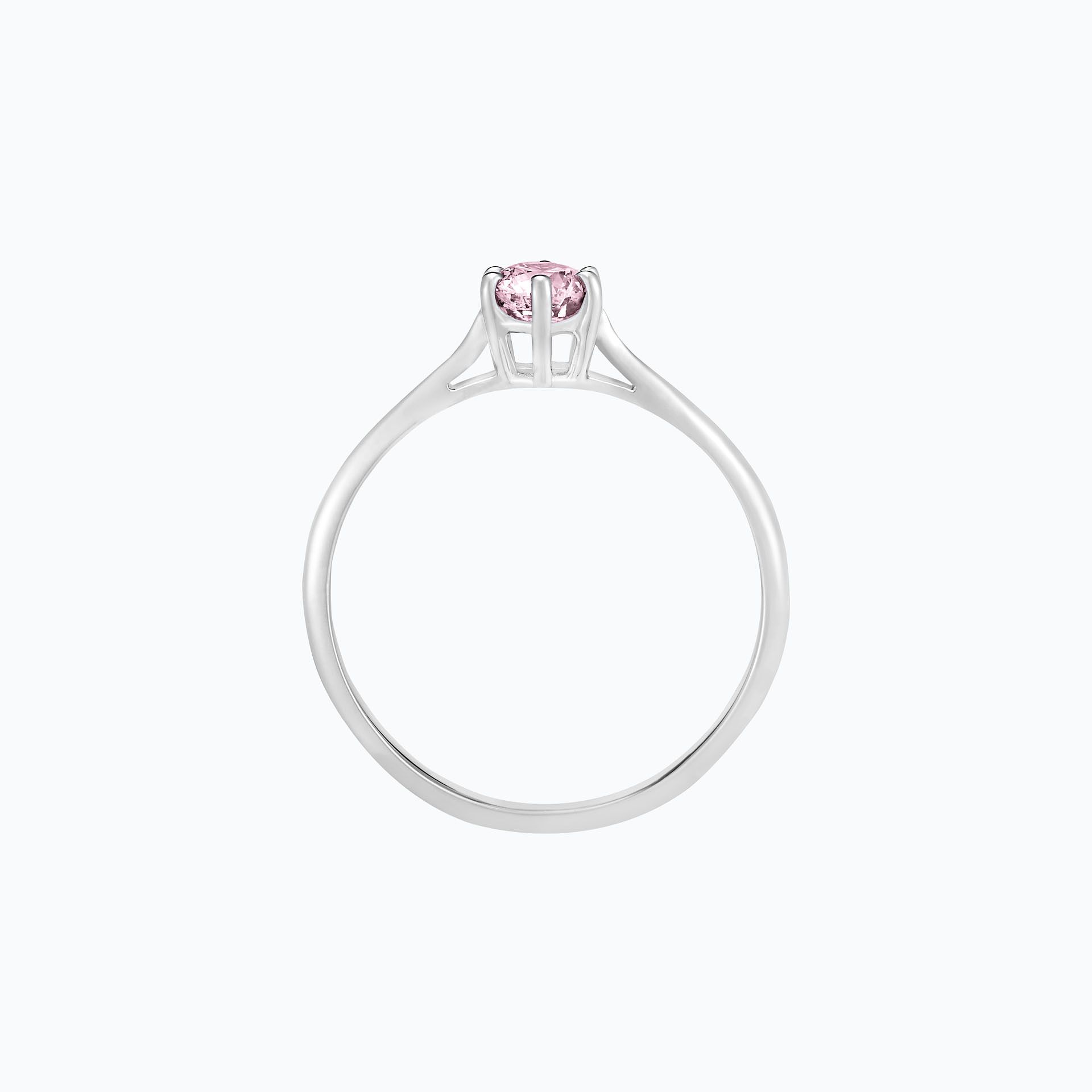 Solitaire Félicia Saphir Blanc de Rose 4.5 mm