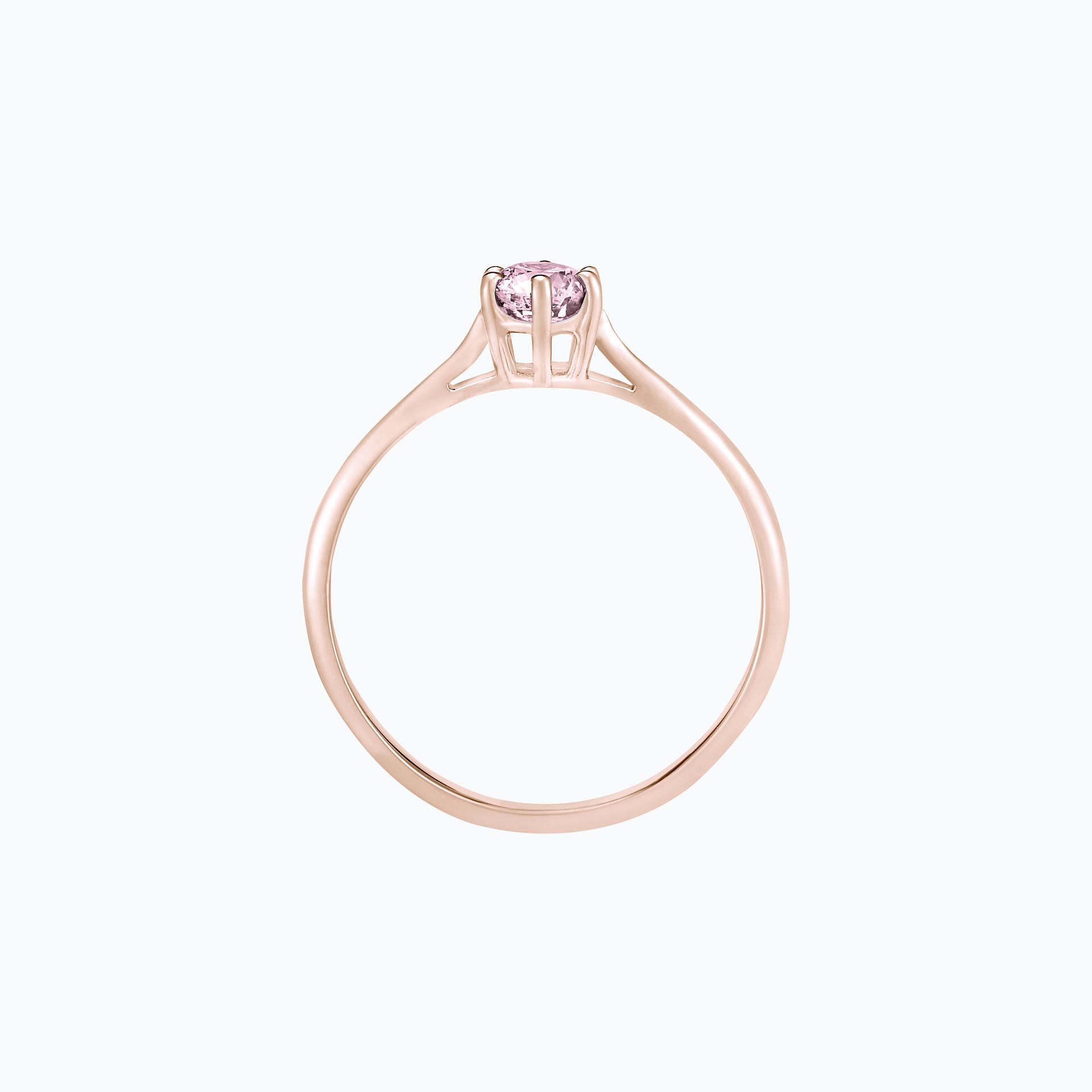 Solitaire Félicia Saphir Blanc de Rose 4.5 mm