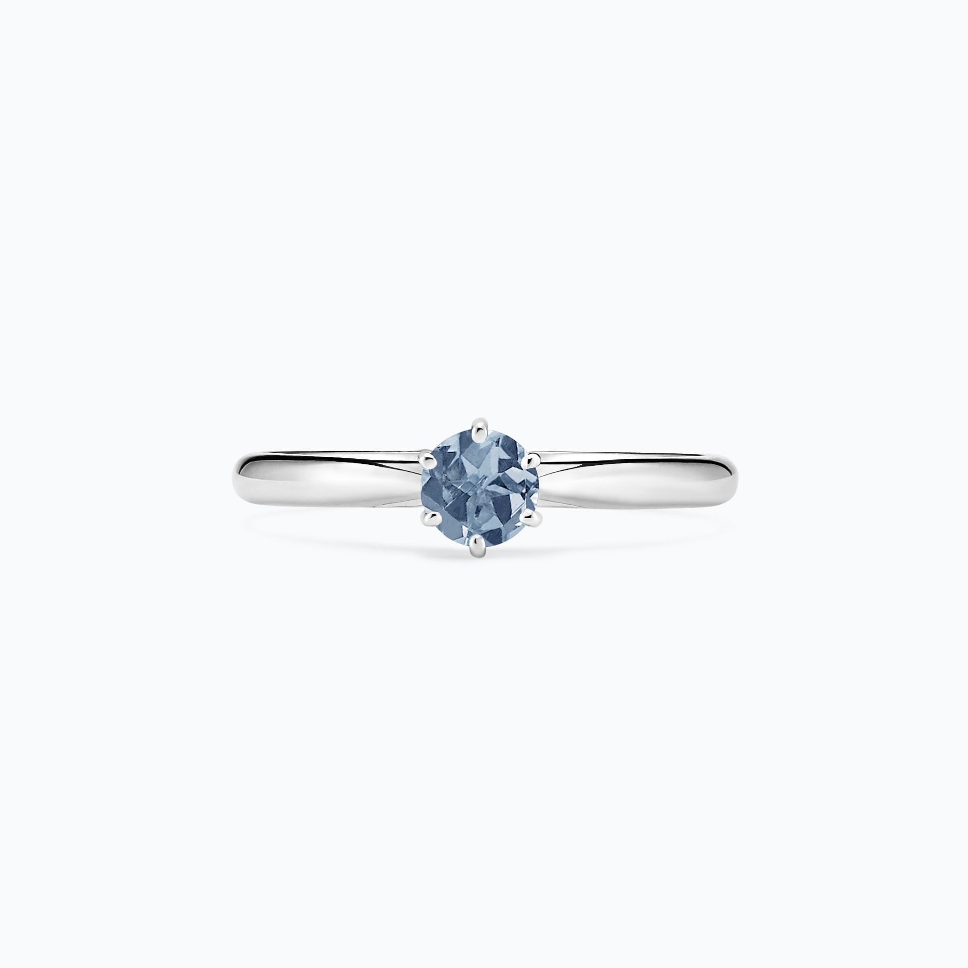 Solitaire Félicia Saphir Bleu Tendre 4.5 mm
