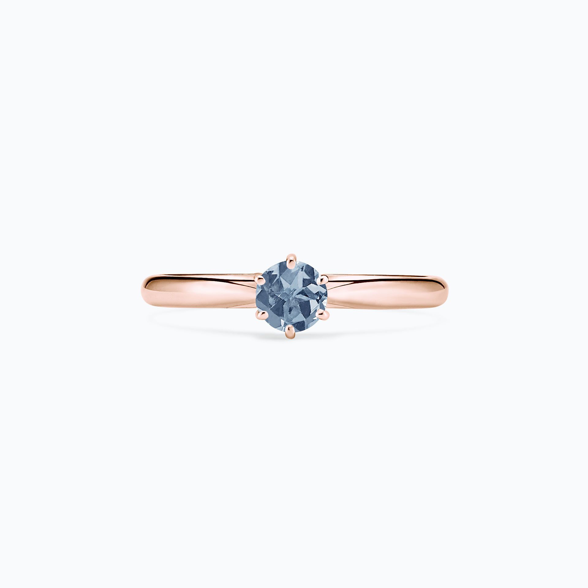 Solitaire Félicia Saphir Bleu Tendre 4.5 mm