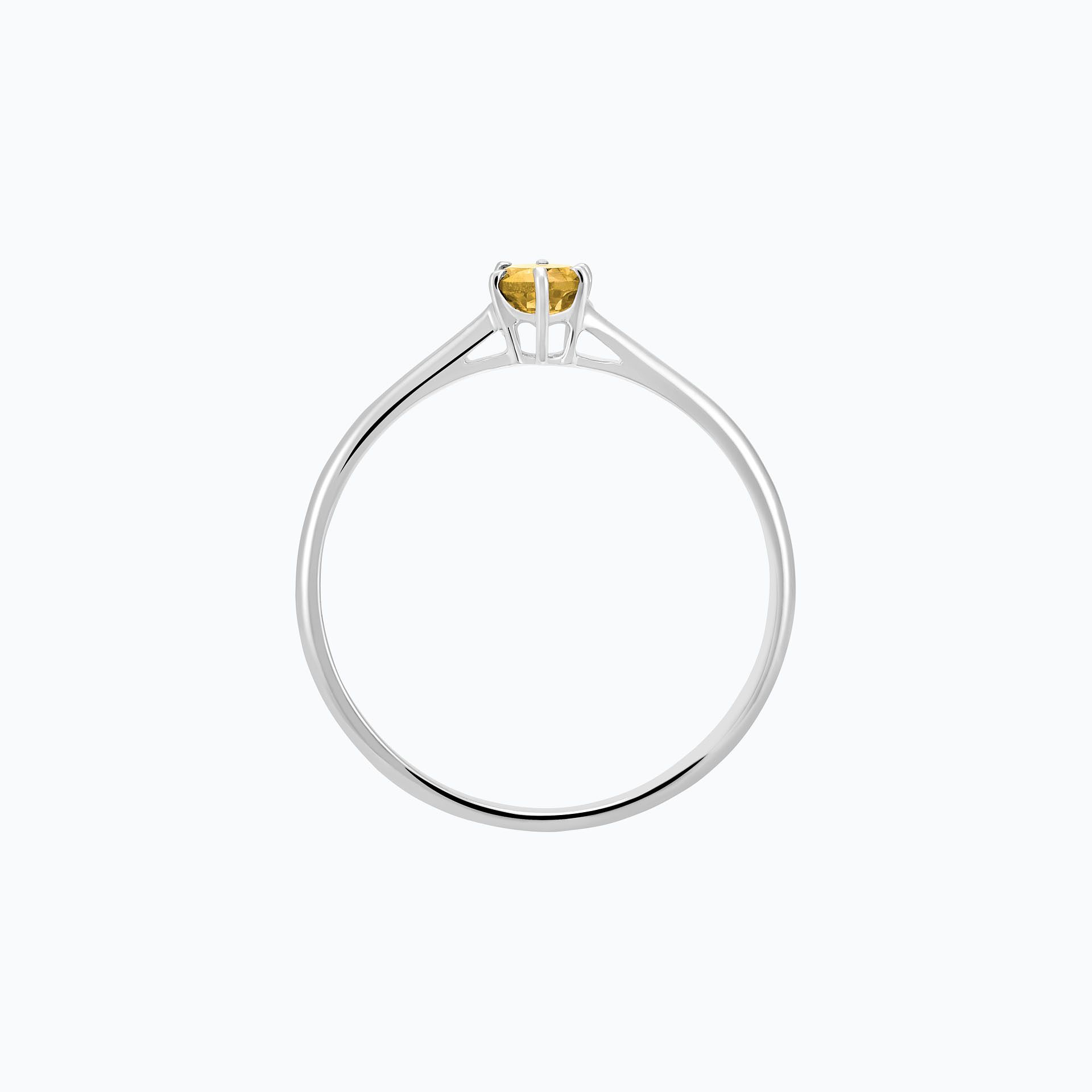 Solitaire Félicia Saphir Jaune Tournesol 3.5 mm