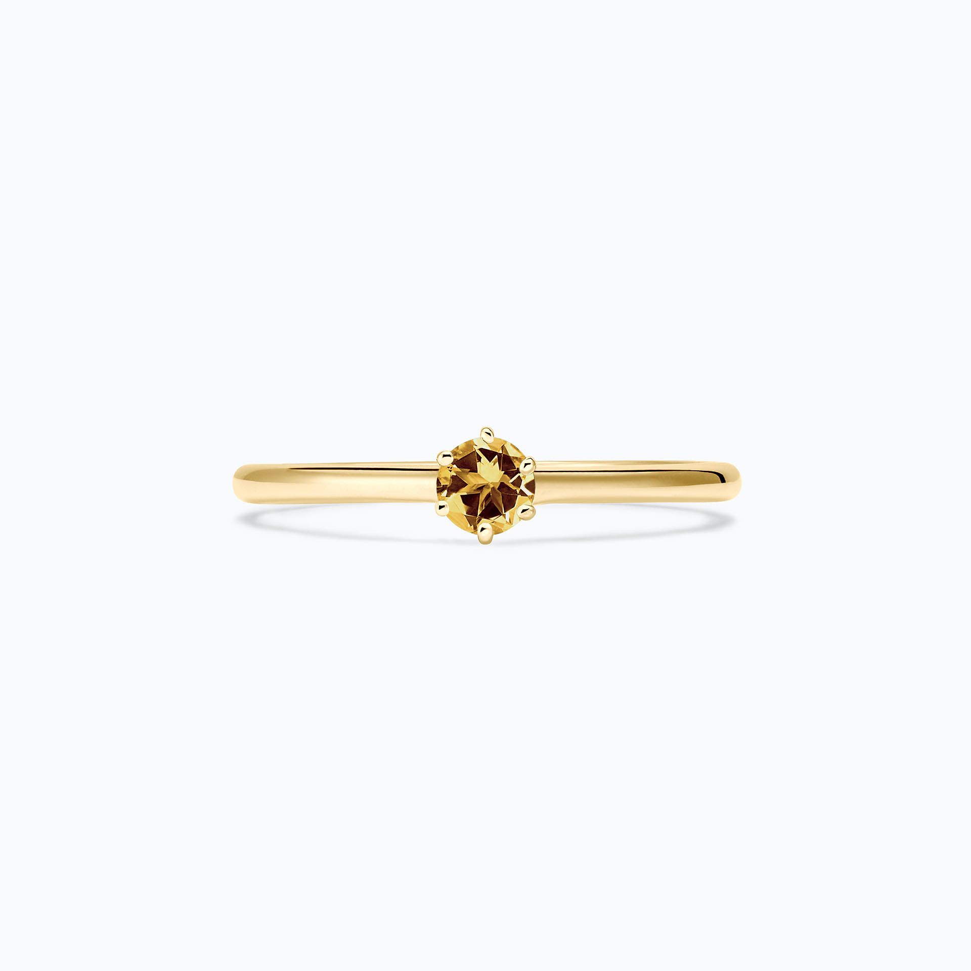 Solitaire Félicia Saphir Jaune Tournesol 3.5 mm