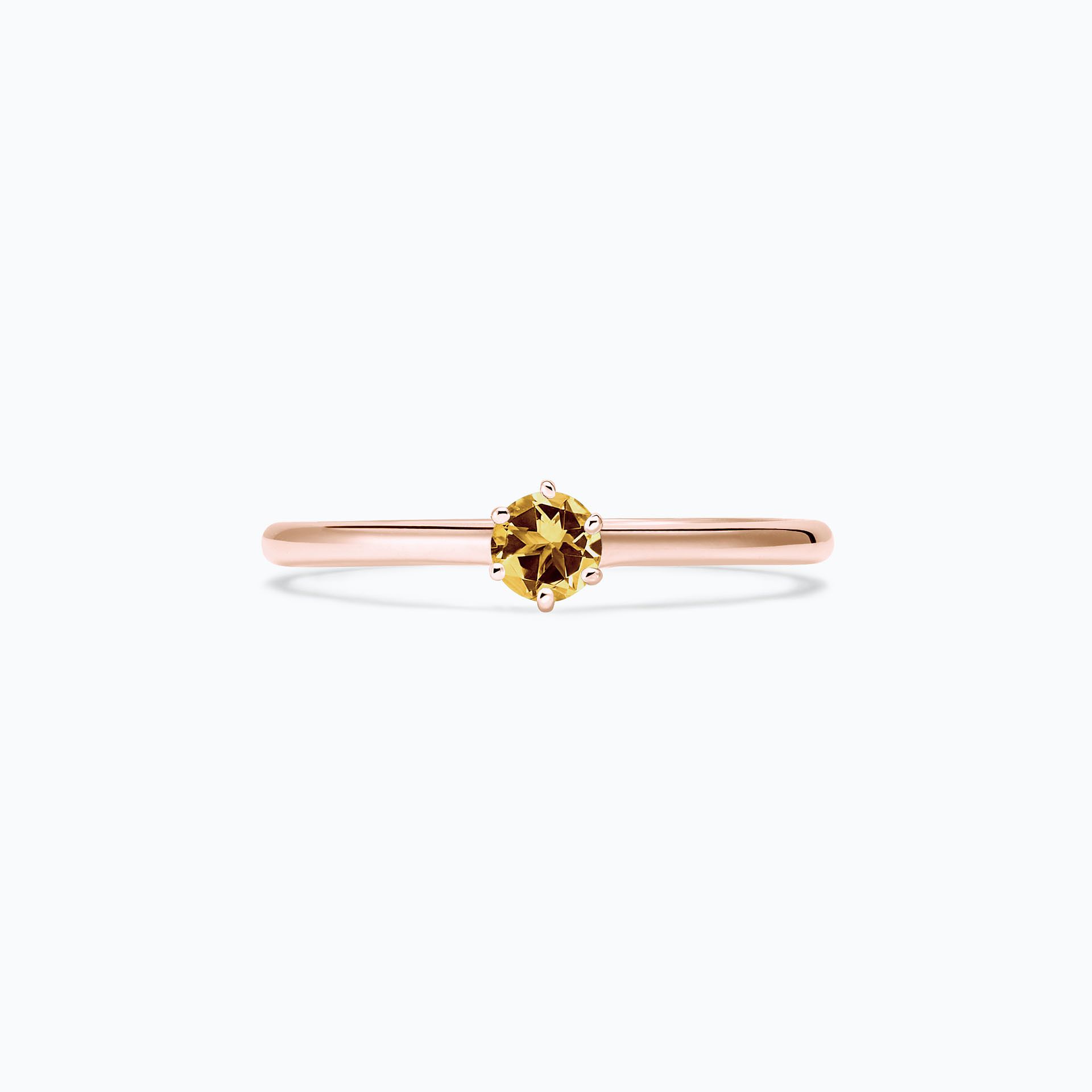 Solitaire Félicia Saphir Jaune Tournesol 3.5 mm