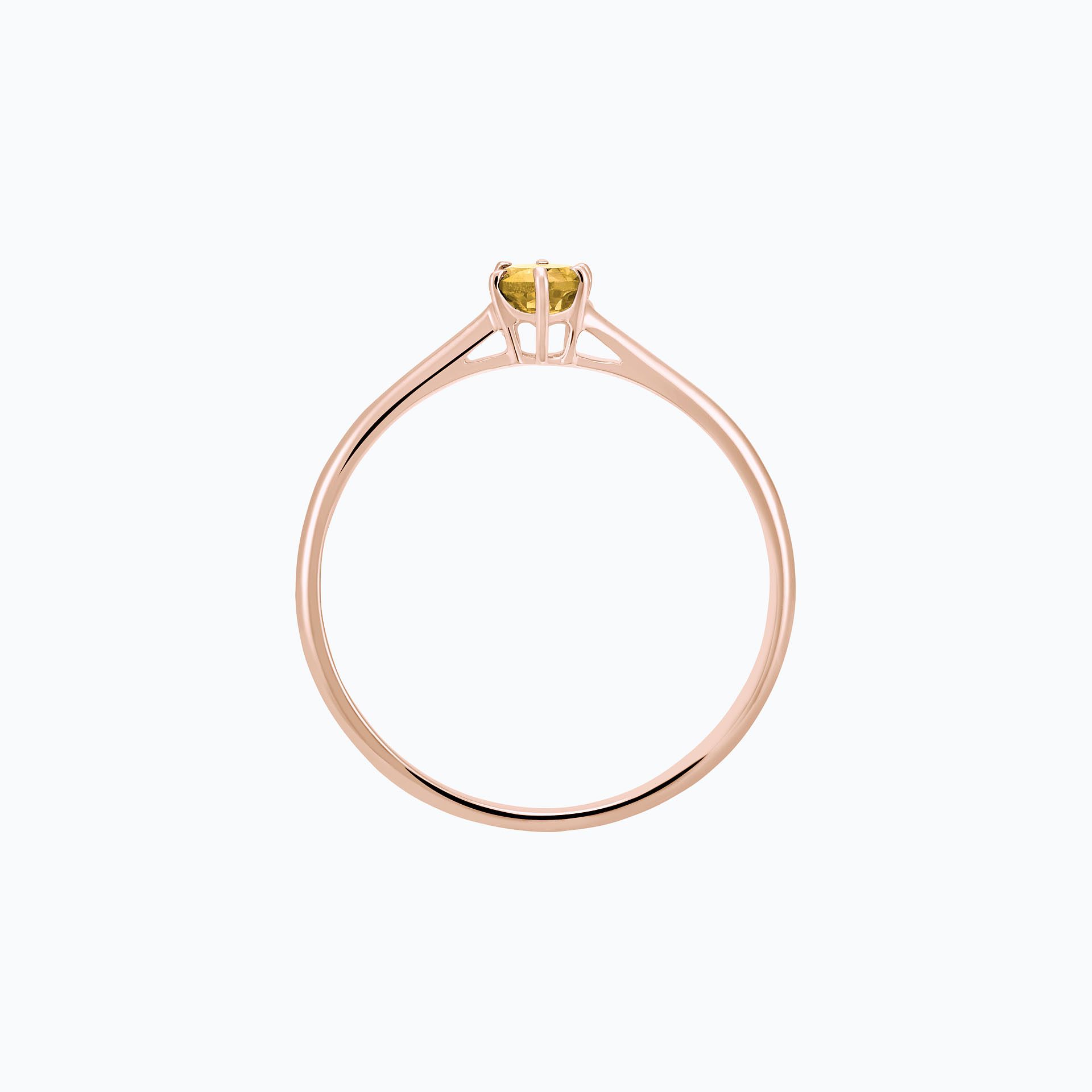 Solitaire Félicia Saphir Jaune Tournesol 3.5 mm