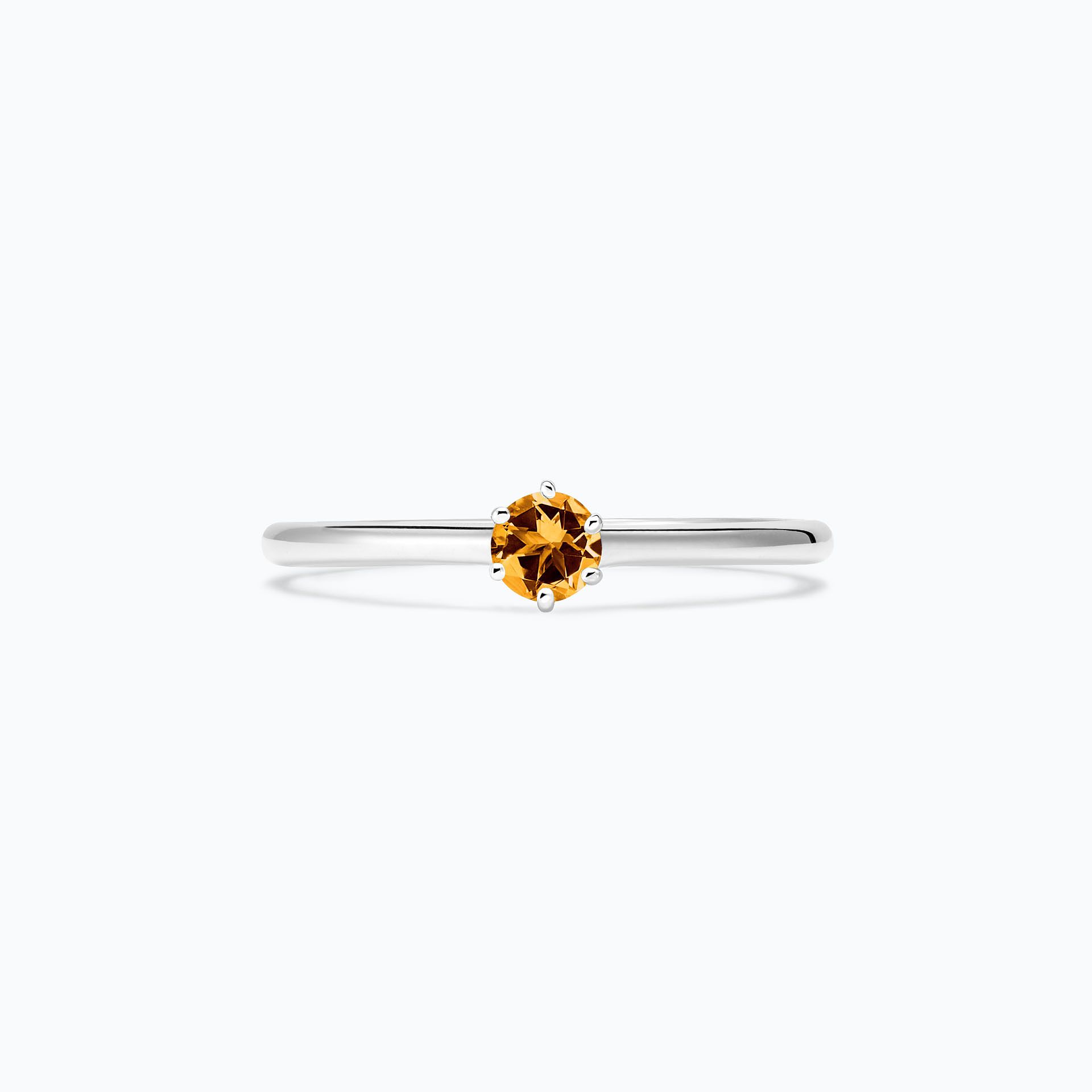 Solitaire Félicia Saphir Mandarine 3.5 mm