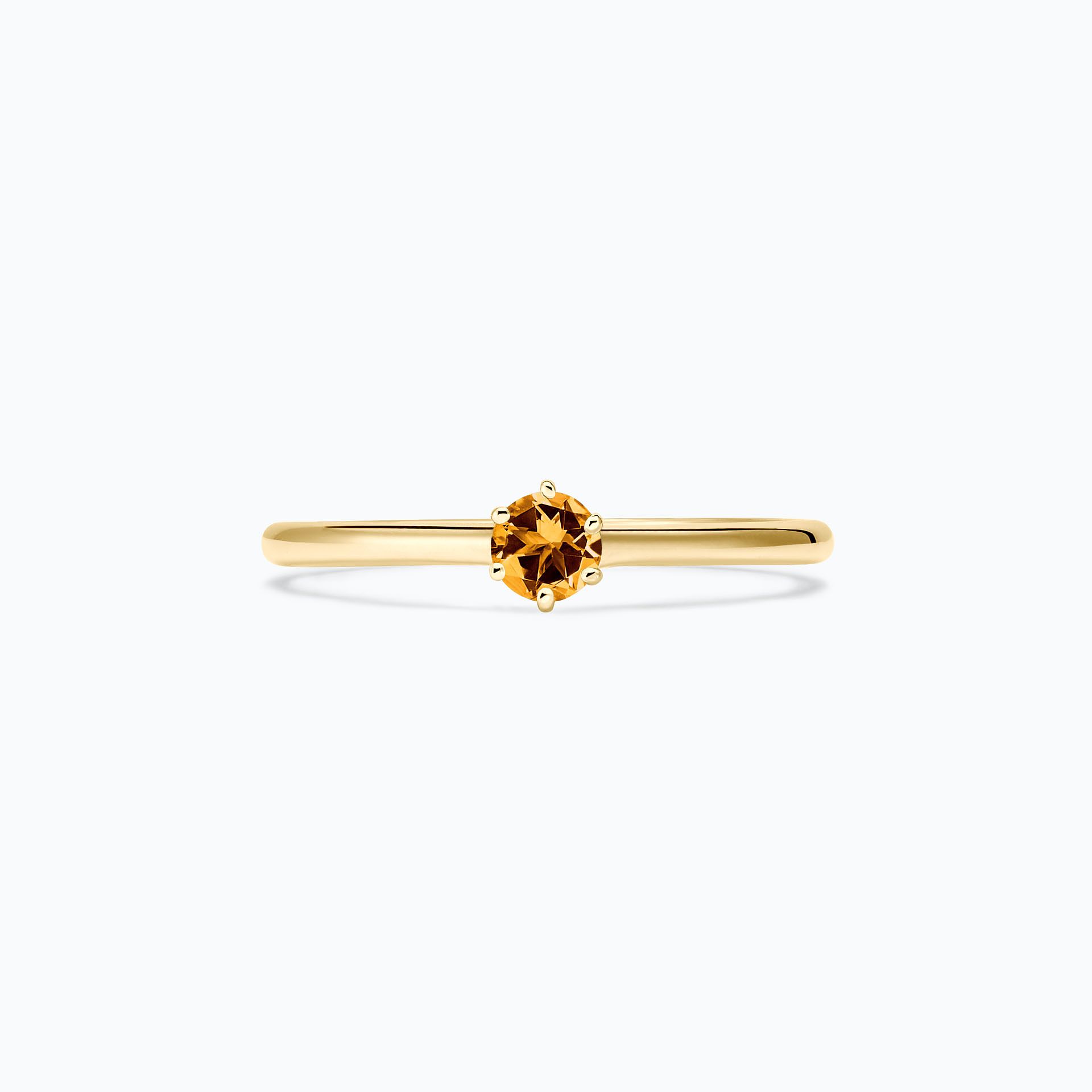Solitaire Félicia Saphir Mandarine 3.5 mm