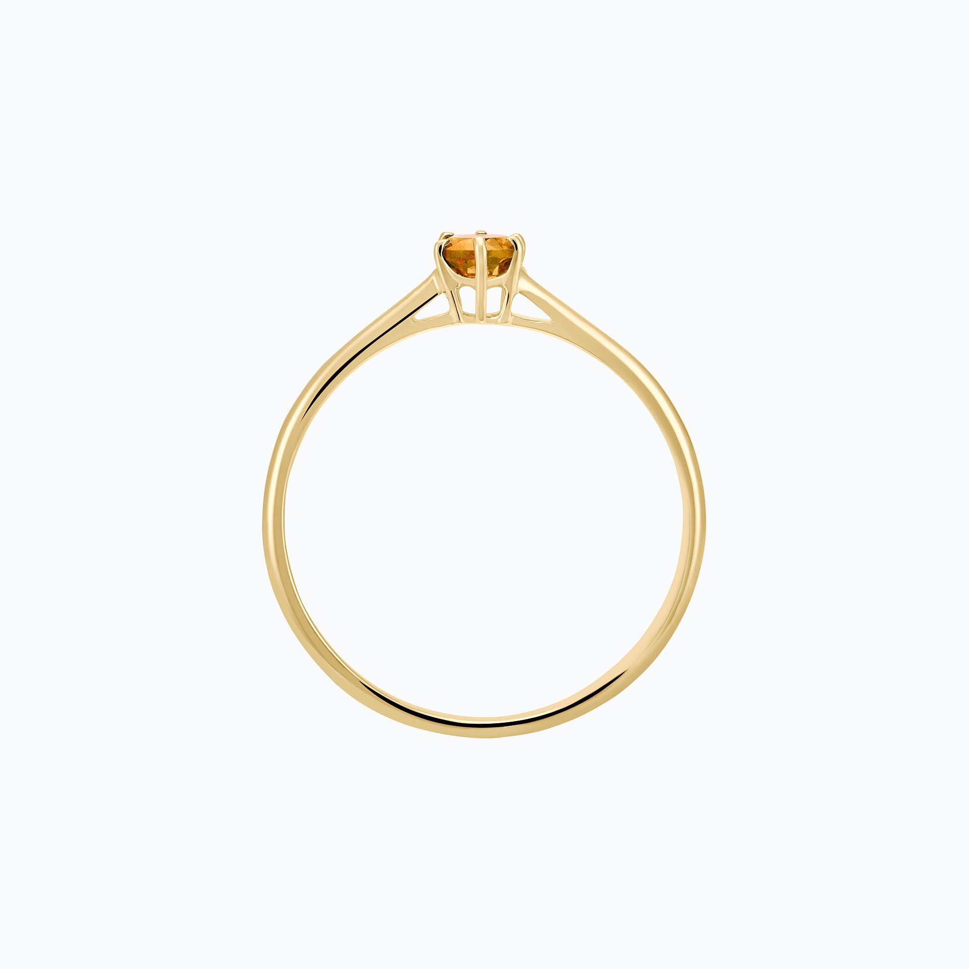 Solitaire Félicia Saphir Mandarine 3.5 mm
