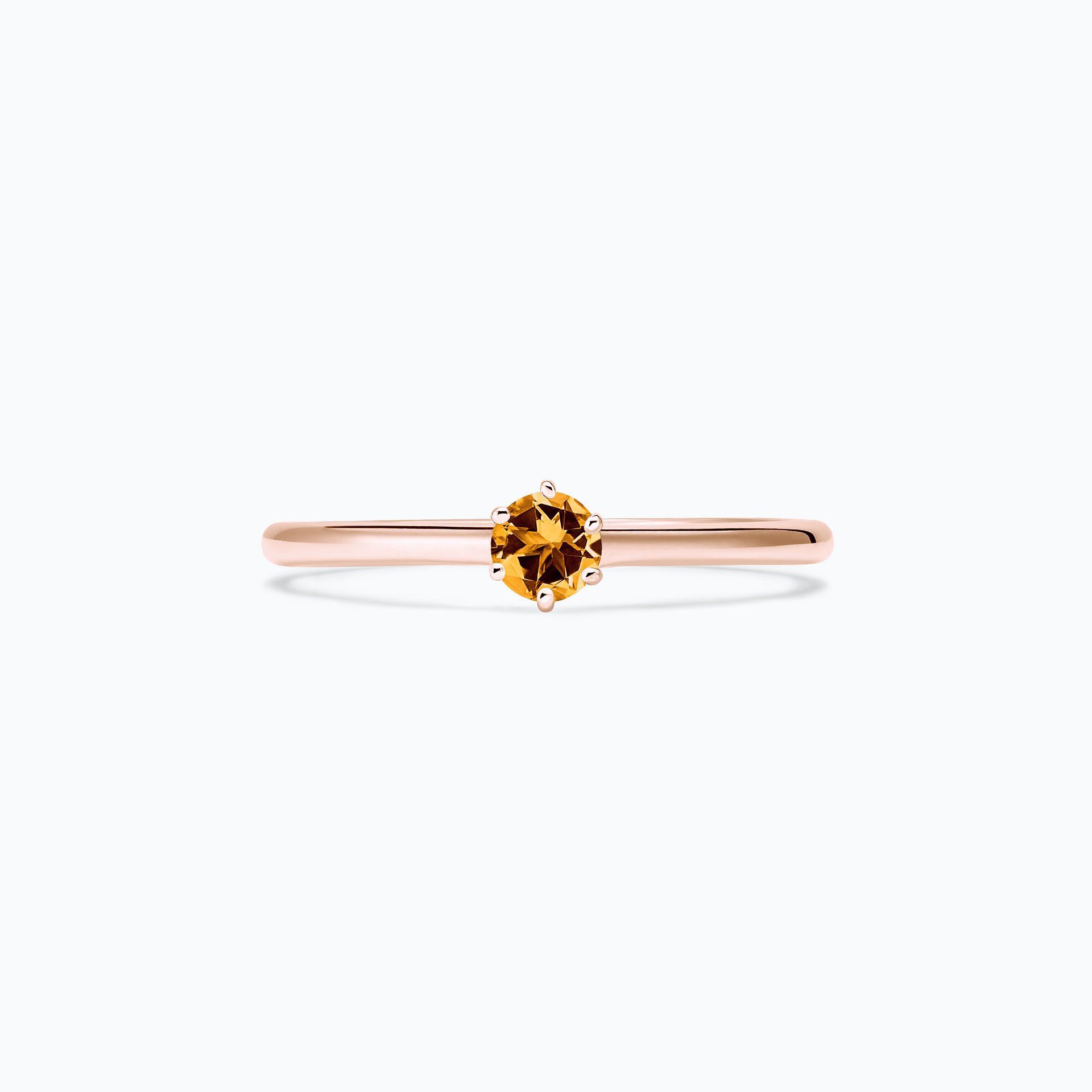 Solitaire Félicia Saphir Mandarine 3.5 mm