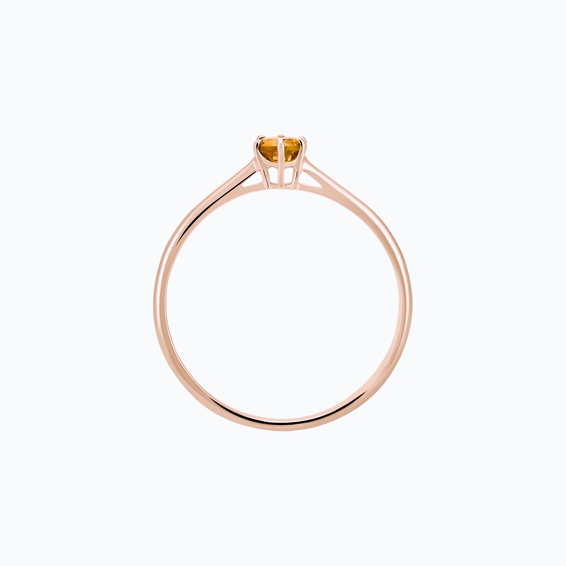 Solitaire Félicia Saphir Mandarine 3.5 mm