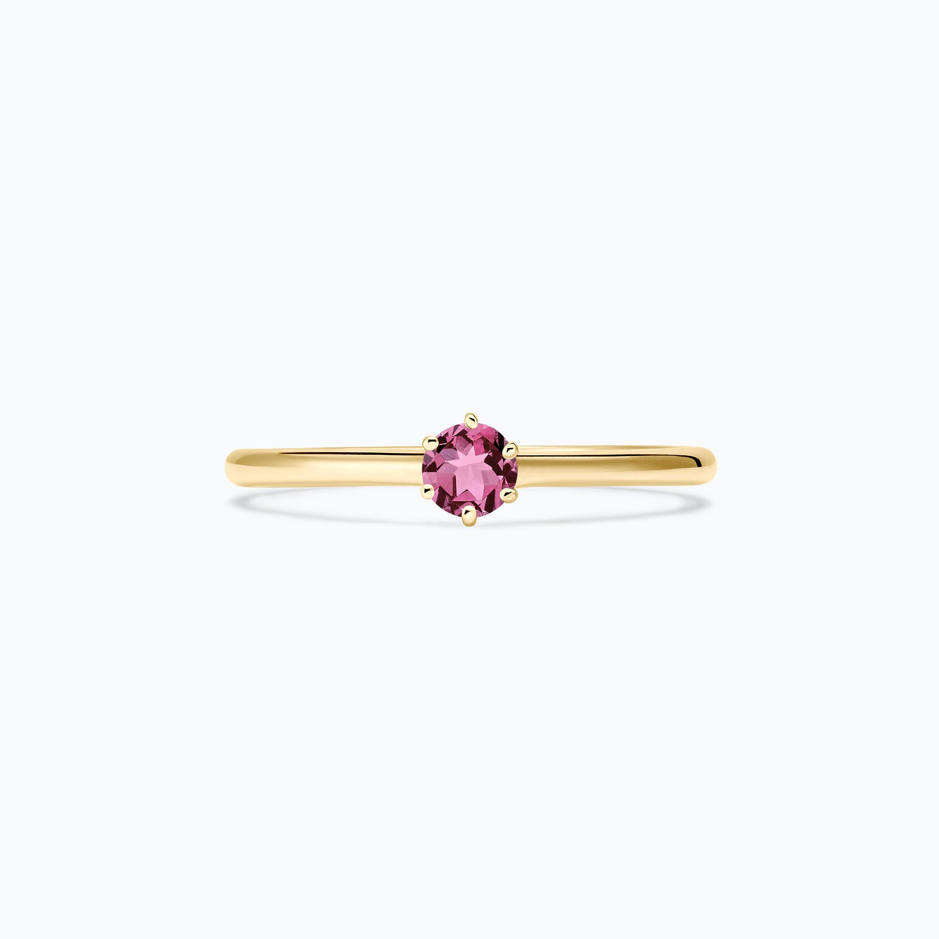 Solitaire Félicia Saphir Rose Pivoine 3.5 mm