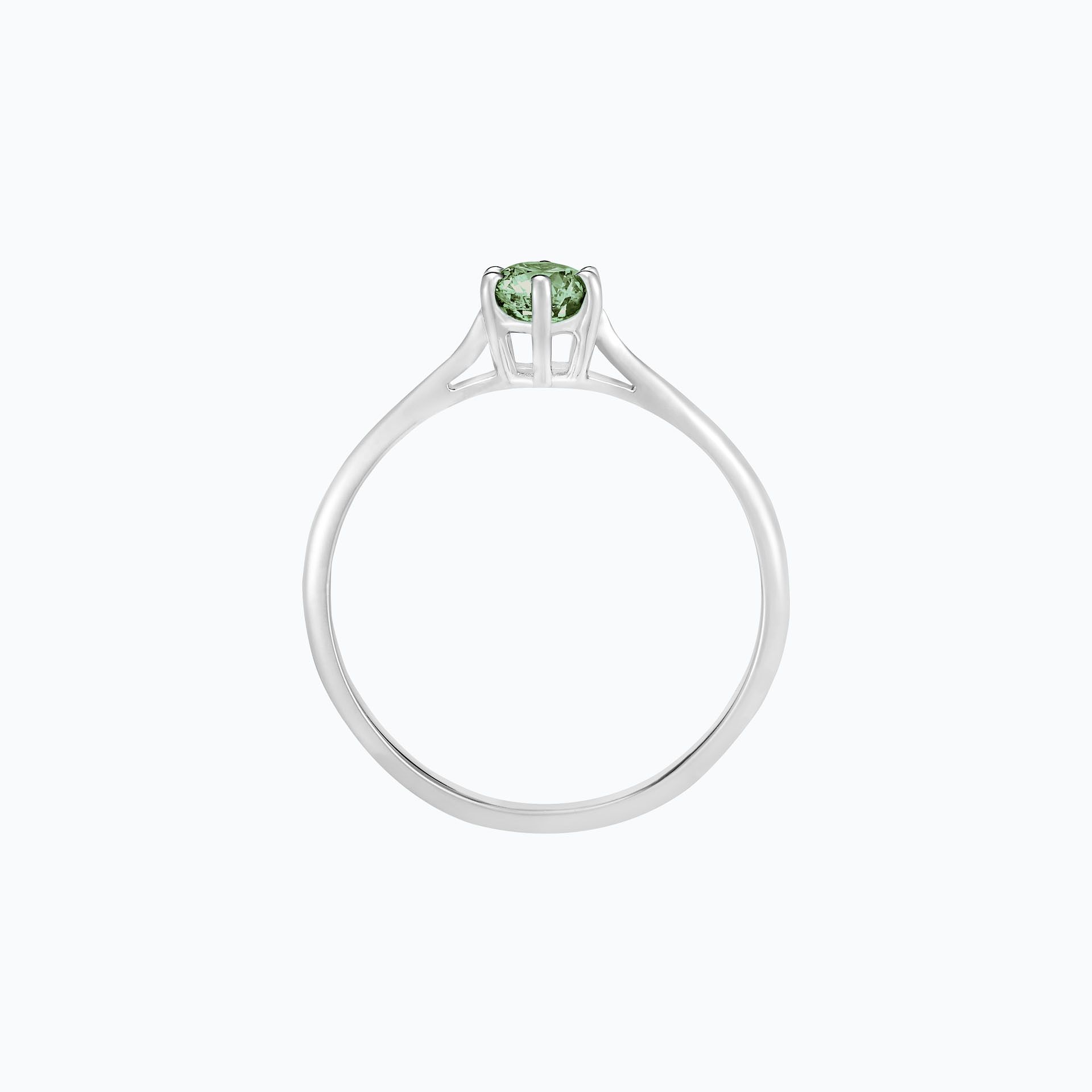 Solitaire Félicia Saphir Vert 4.5 mm