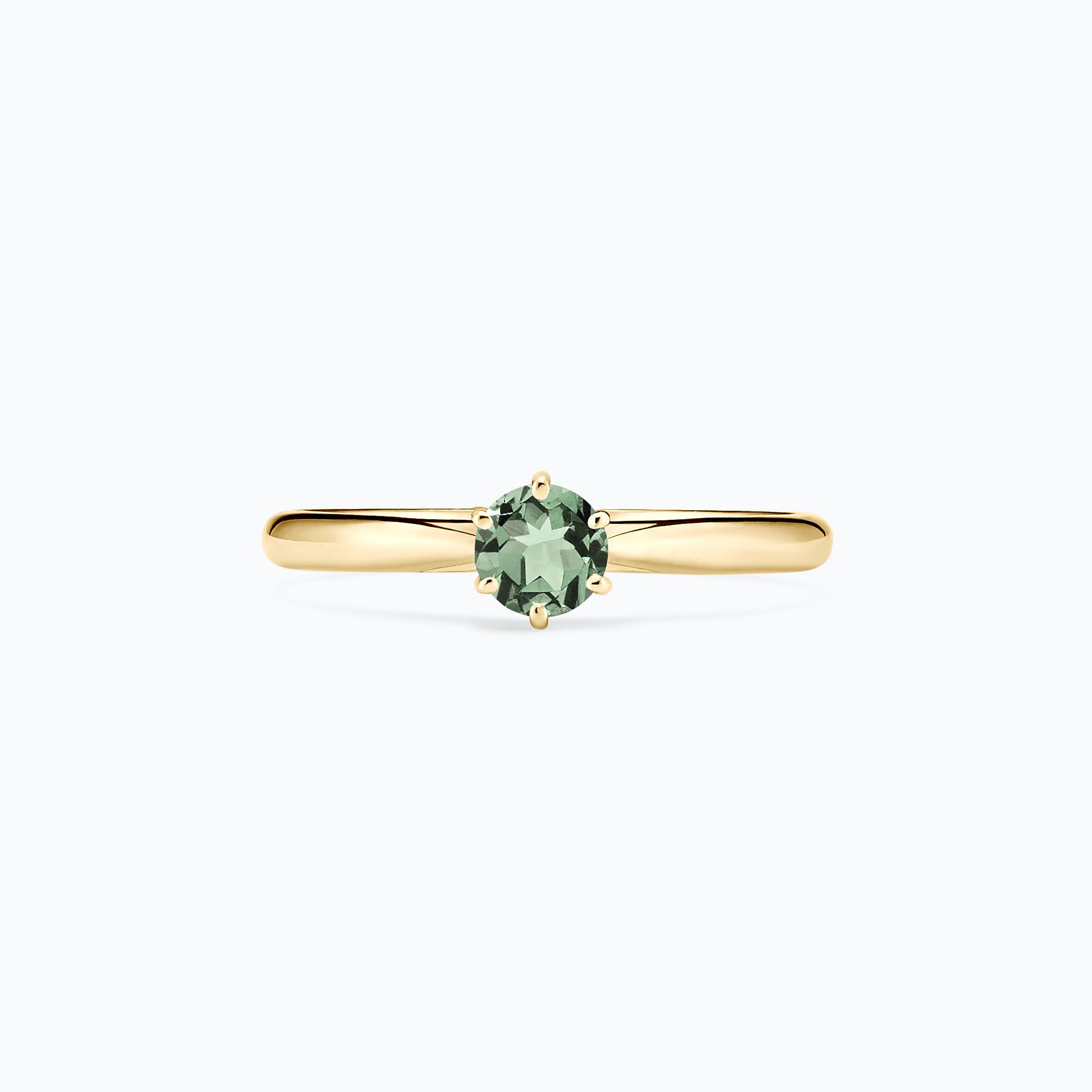 Solitaire Félicia Saphir Vert 4.5 mm