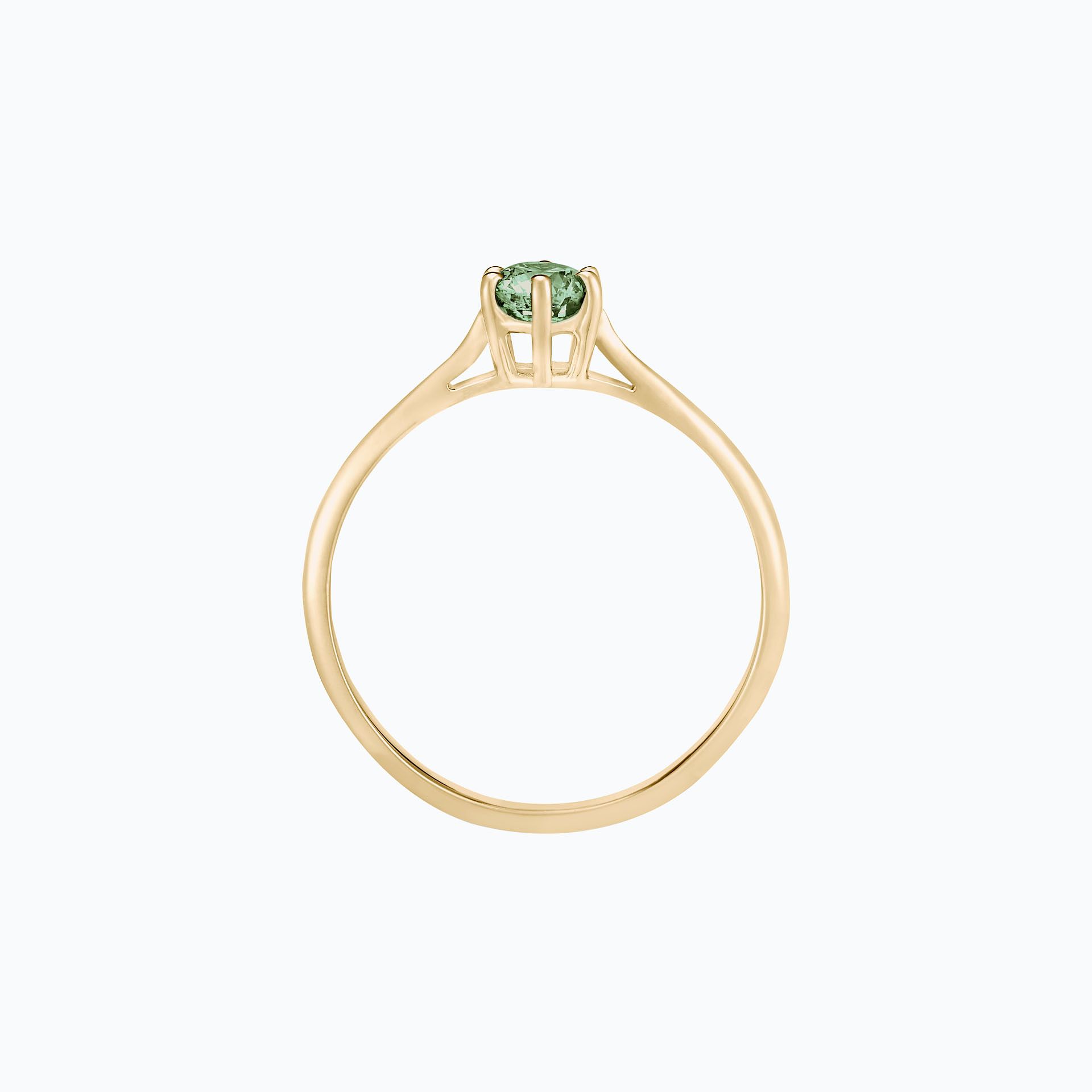 Solitaire Félicia Saphir Vert 4.5 mm