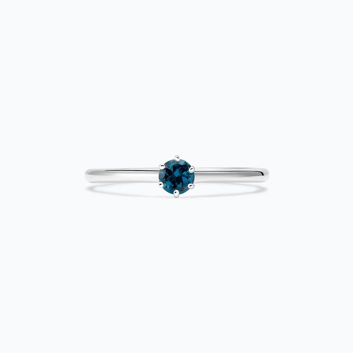 Solitaire Félicia Topaze Blue London 3.5 mm