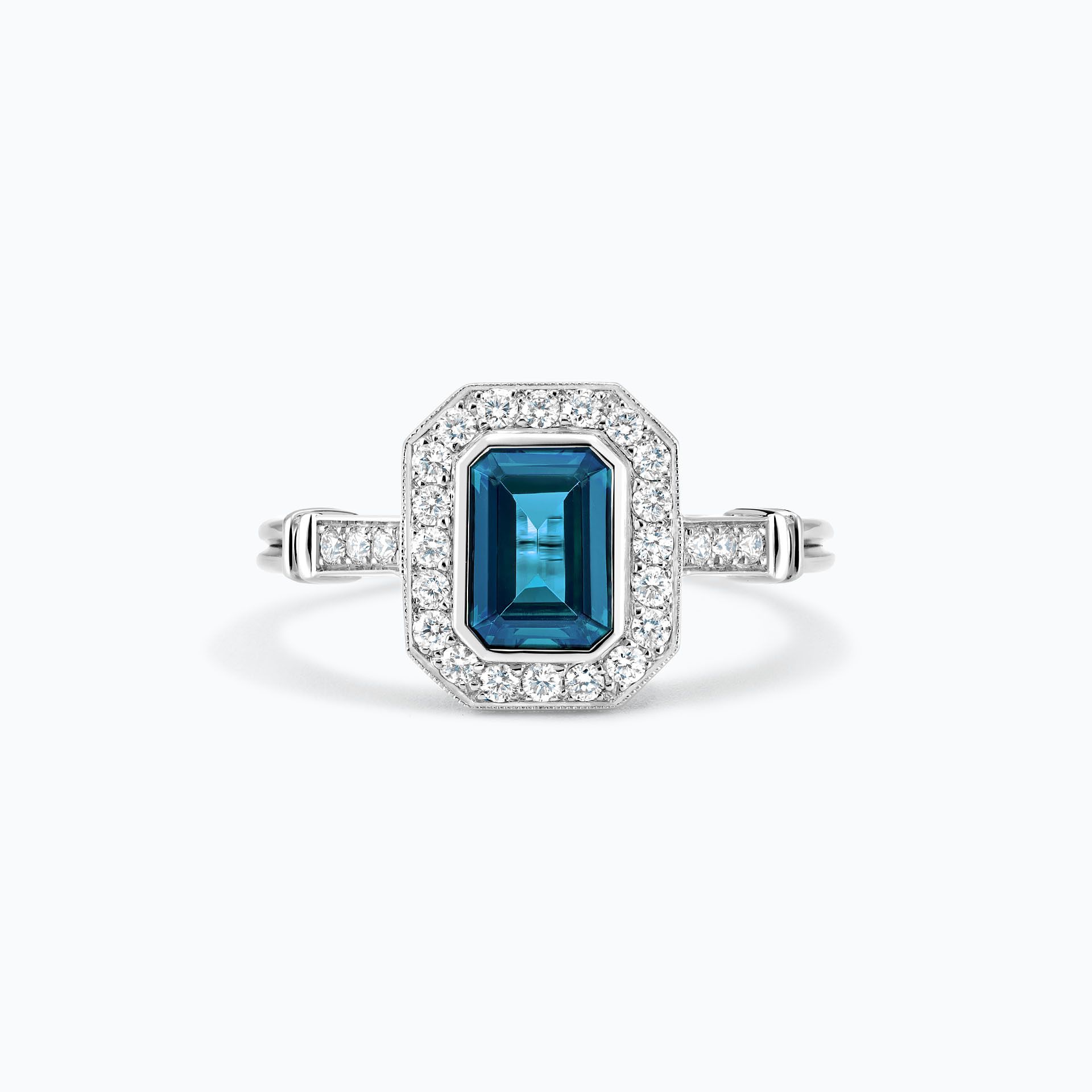 Solitaire Gabrielle Topaze Blue London