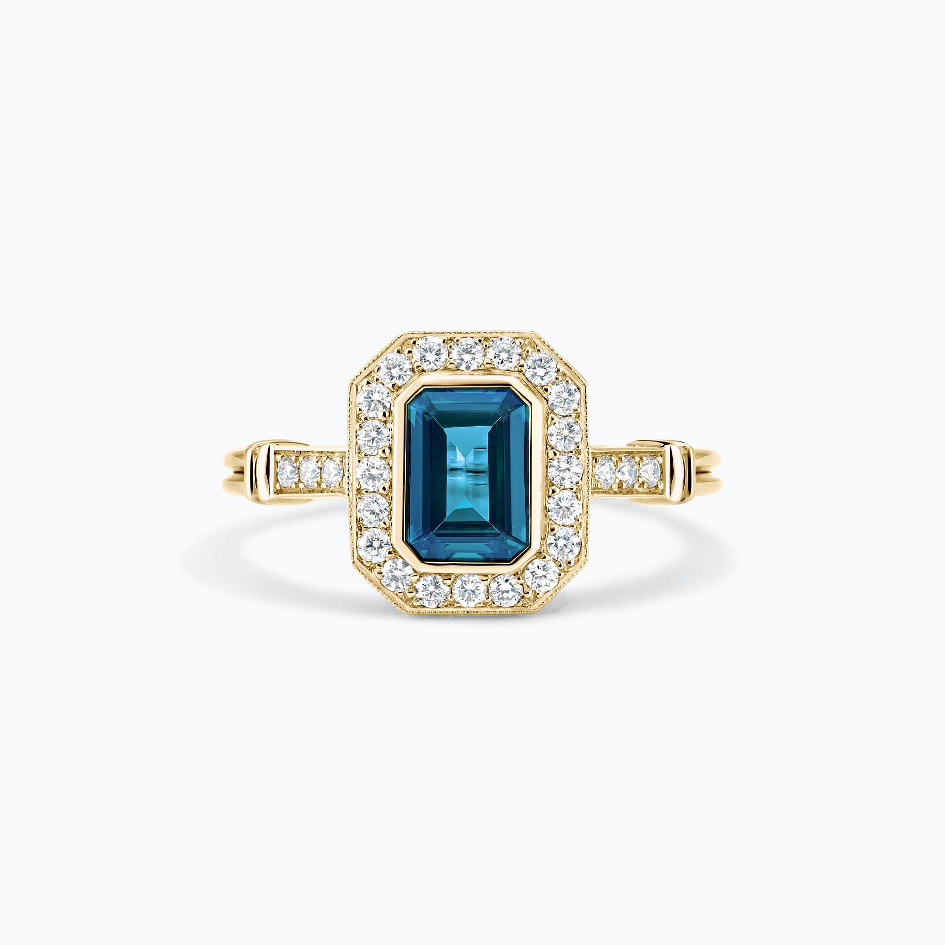 Solitaire Gabrielle Topaze Blue London