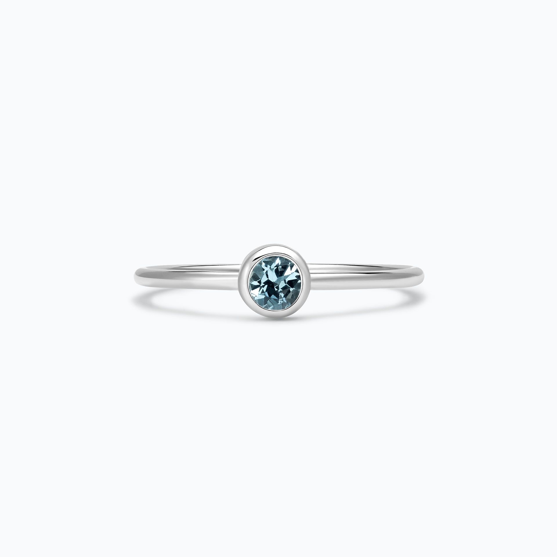 Solitaire Harmony Aigue-Marine 3.5 mm