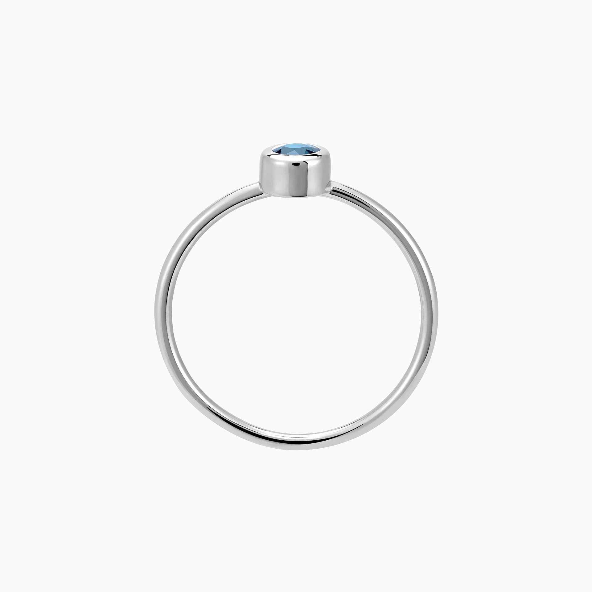 Solitaire Harmony Aigue-Marine 3.5 mm