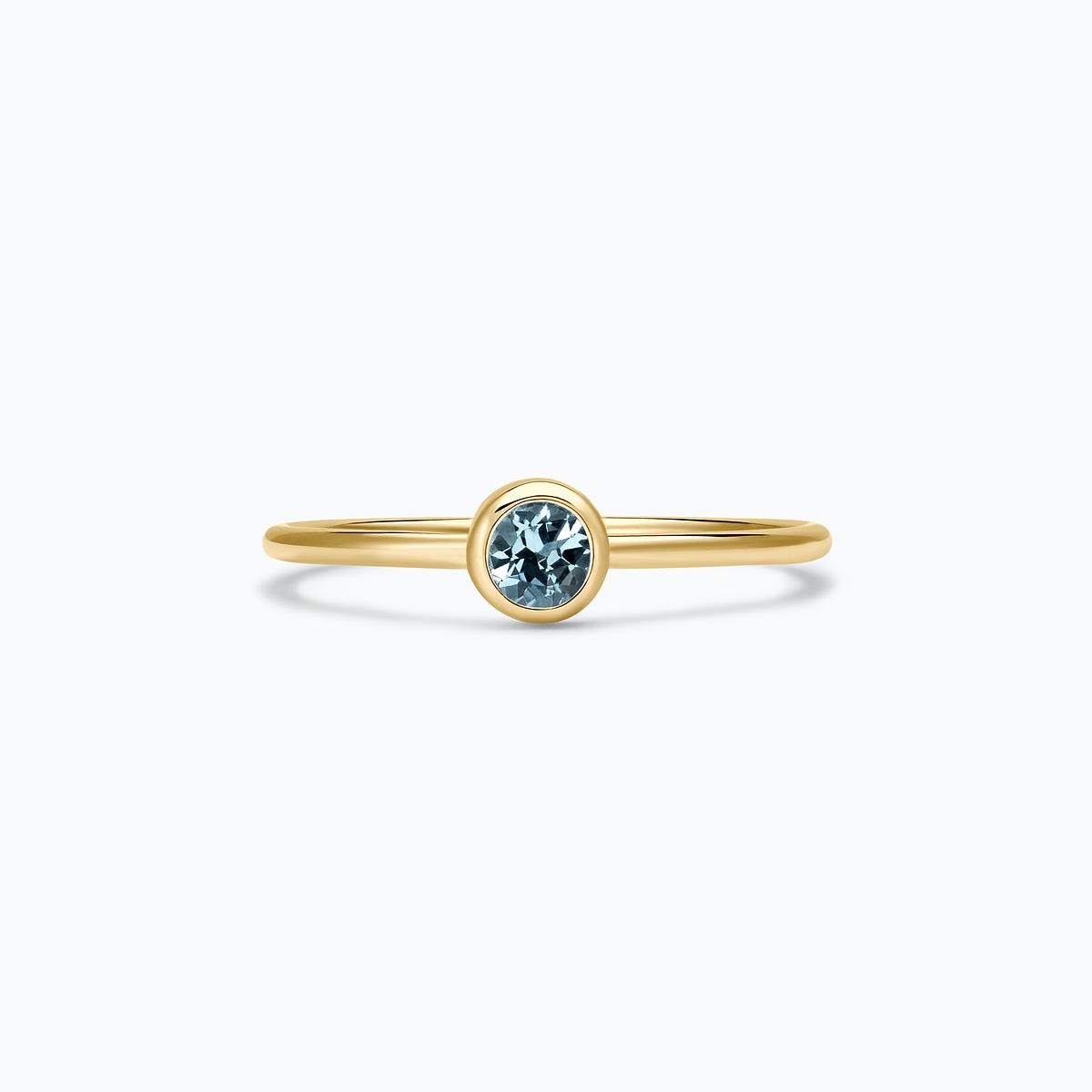 Solitaire Harmony Aigue-Marine 3.5 mm