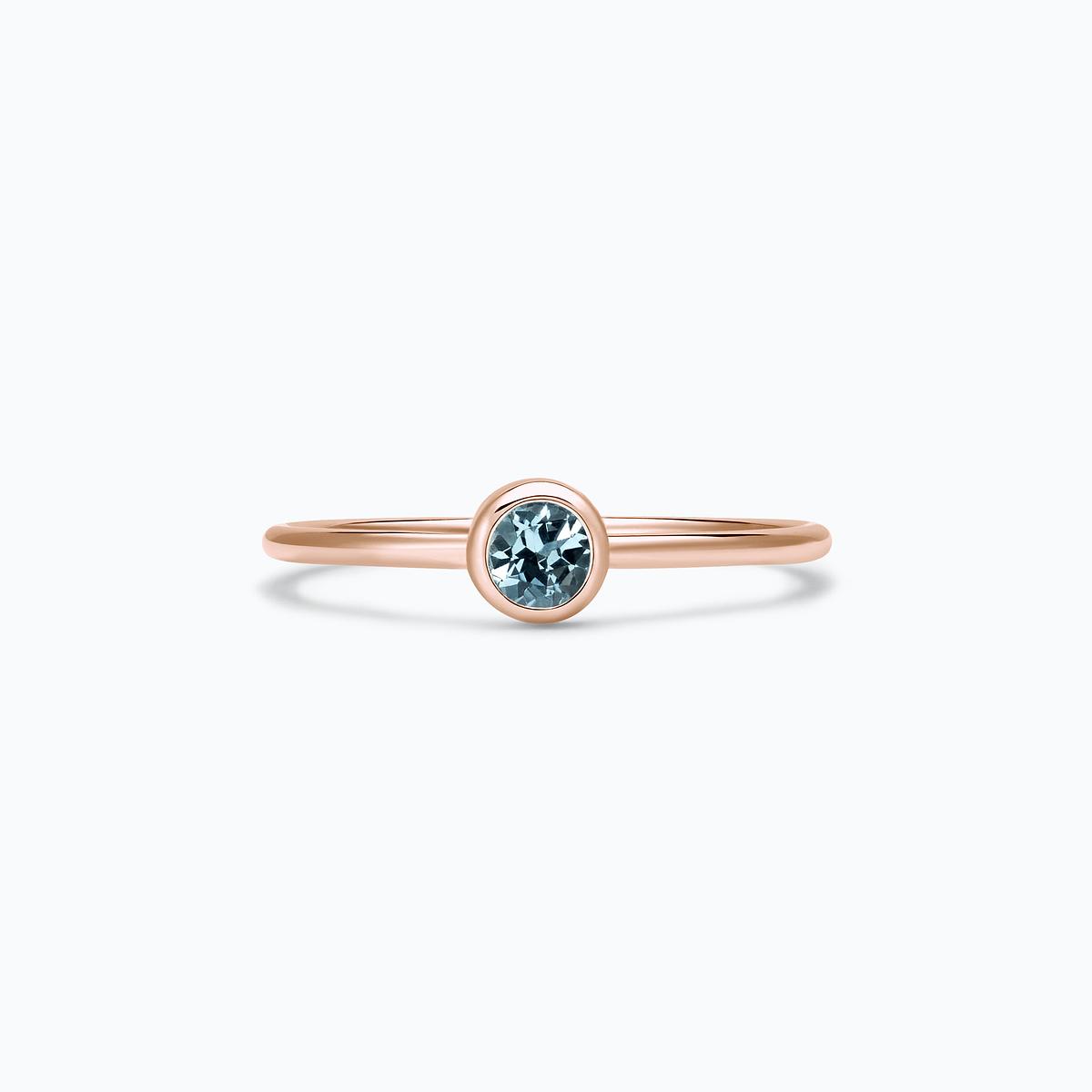 Solitaire Harmony Aigue-Marine 3.5 mm