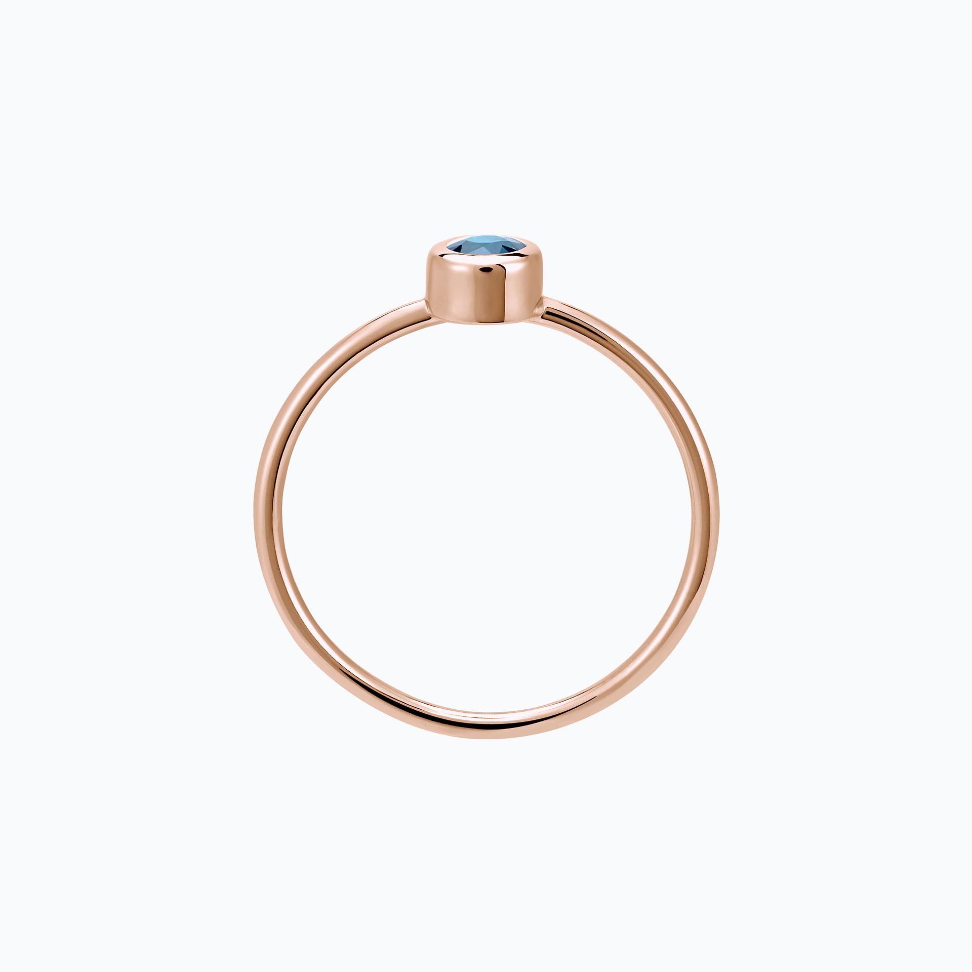 Solitaire Harmony Aigue-Marine 3.5 mm
