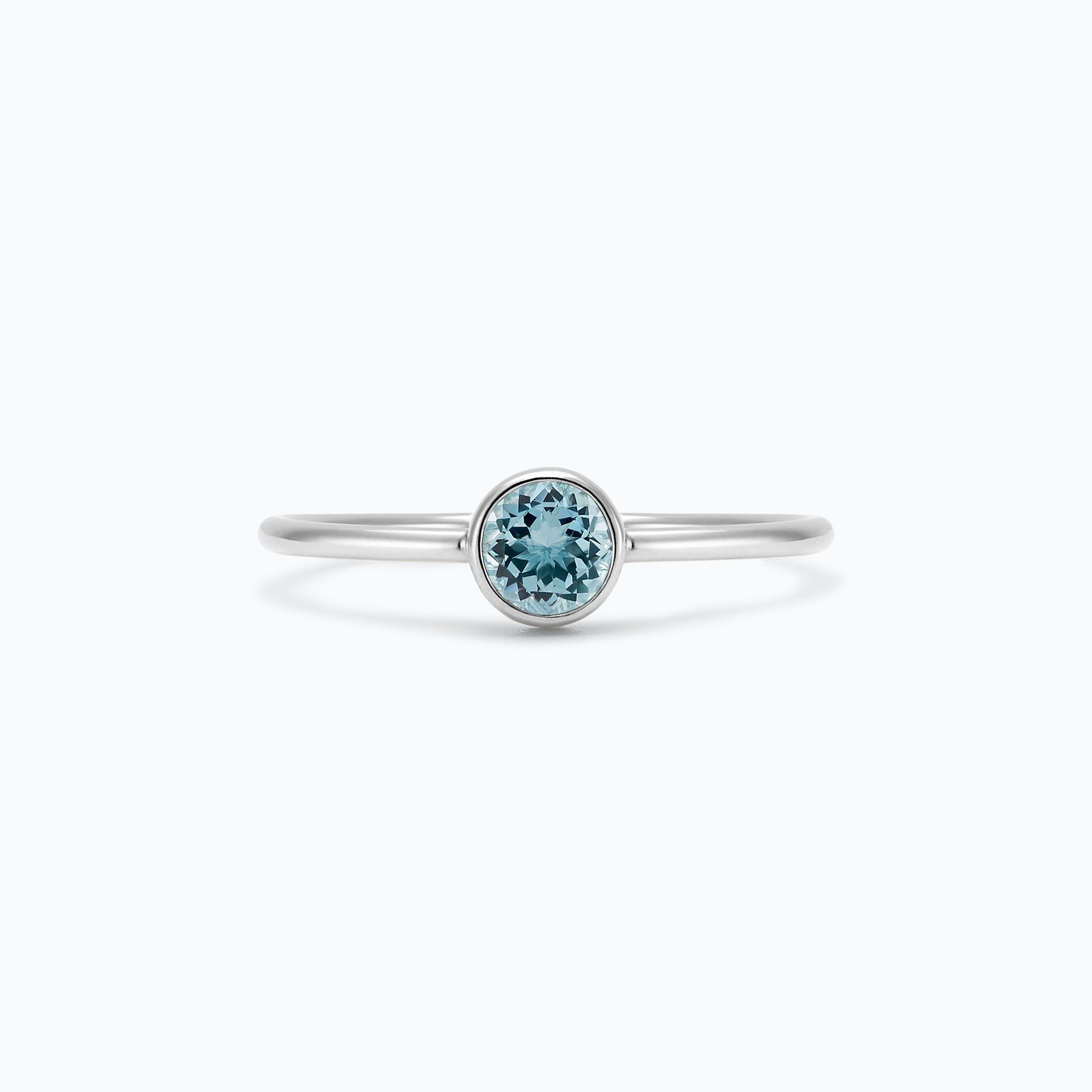 Solitaire Harmony Aigue-Marine 4.5 mm