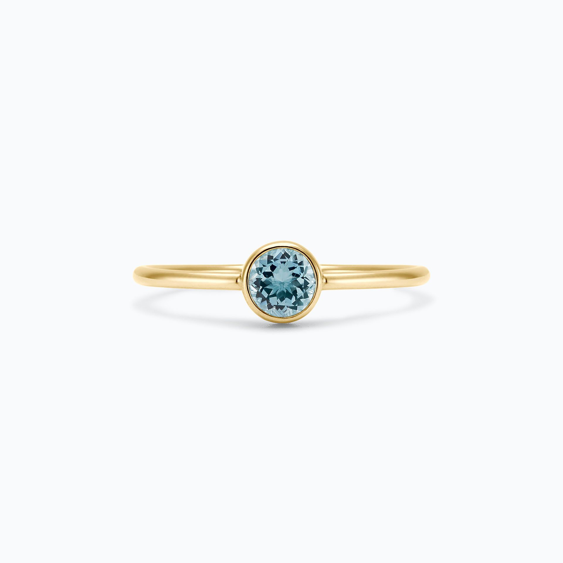 Solitaire Harmony Aigue-Marine 4.5 mm