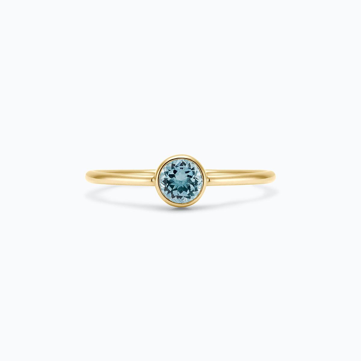 Solitaire Harmony Aigue-Marine 4.5 mm