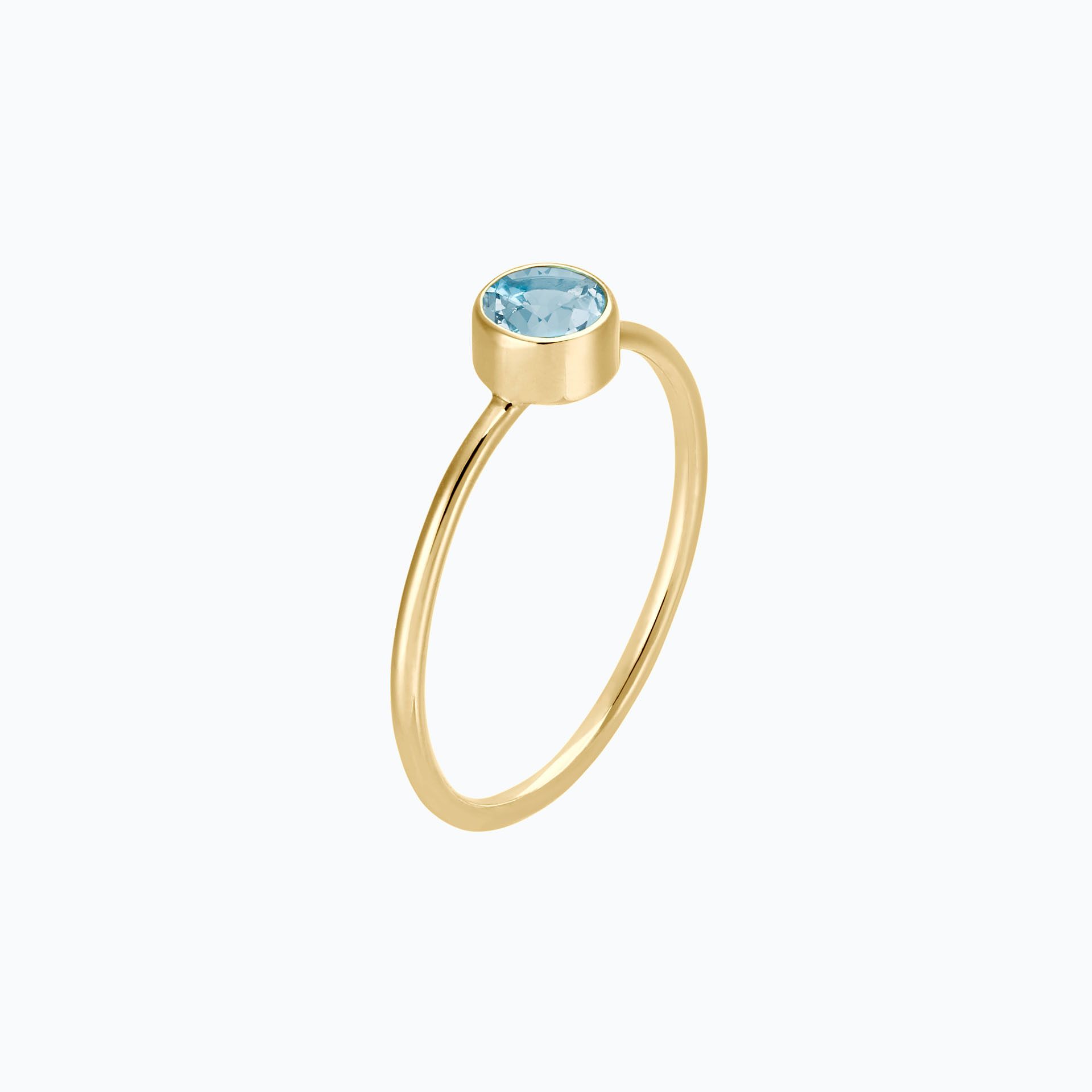 Solitaire Harmony Aigue-Marine 4.5 mm