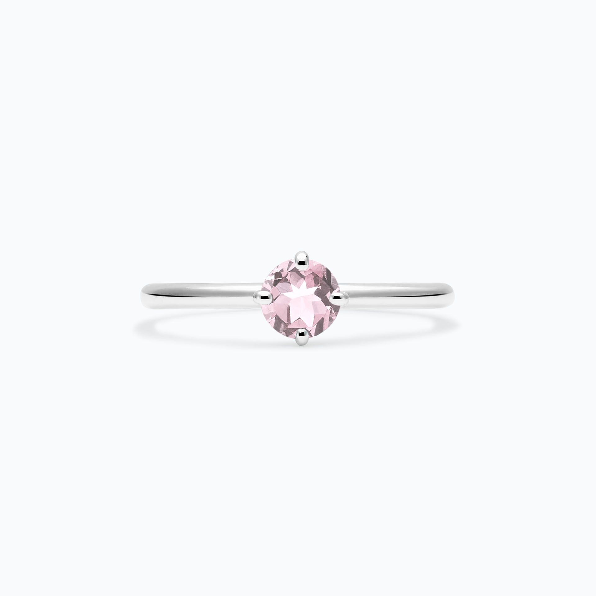 Solitaire Alva Saphir Blanc de Rose 4.5 mm