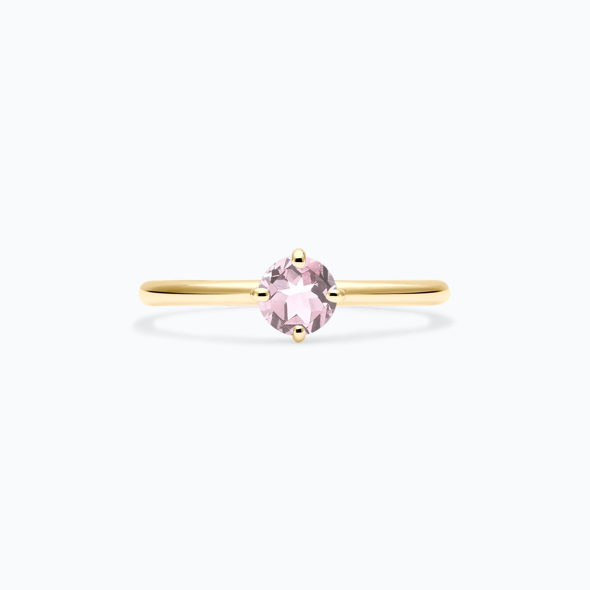 Solitaire Alva Saphir Blanc de Rose 4.5 mm