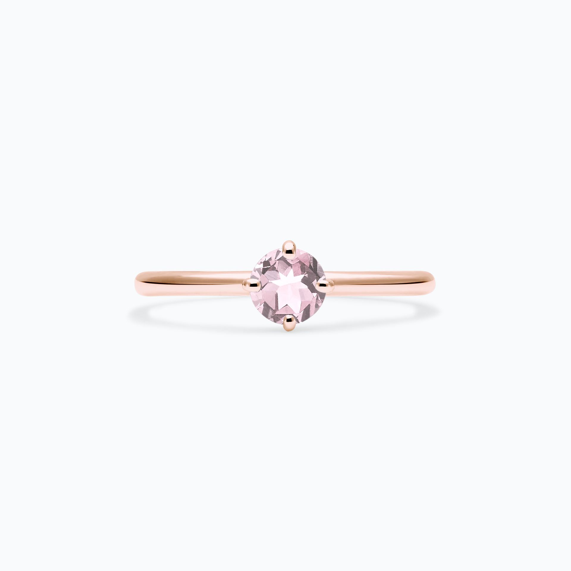 Solitaire Alva Saphir Blanc de Rose 4.5 mm