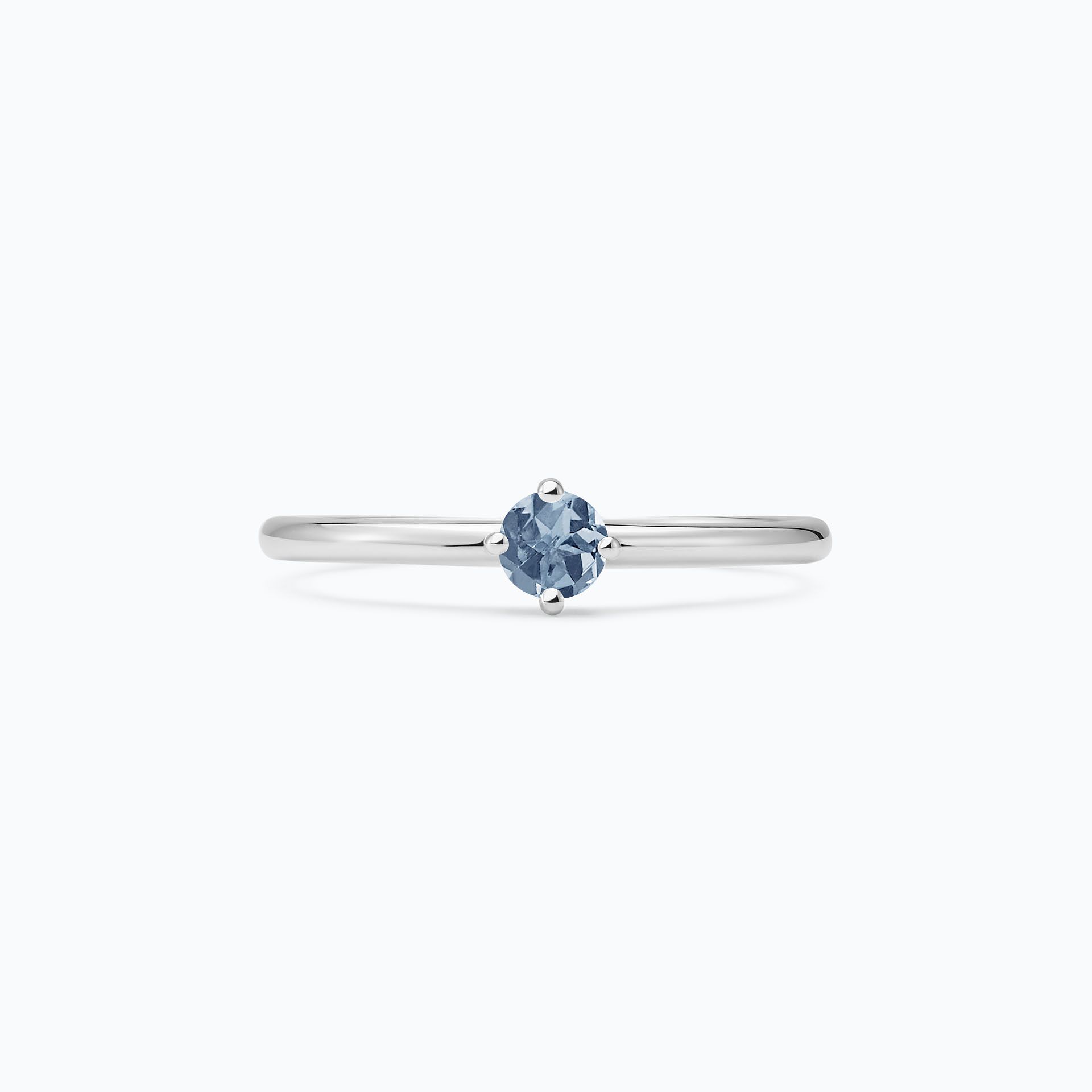 Solitaire Alva Saphir Bleu Tendre 3.5 mm