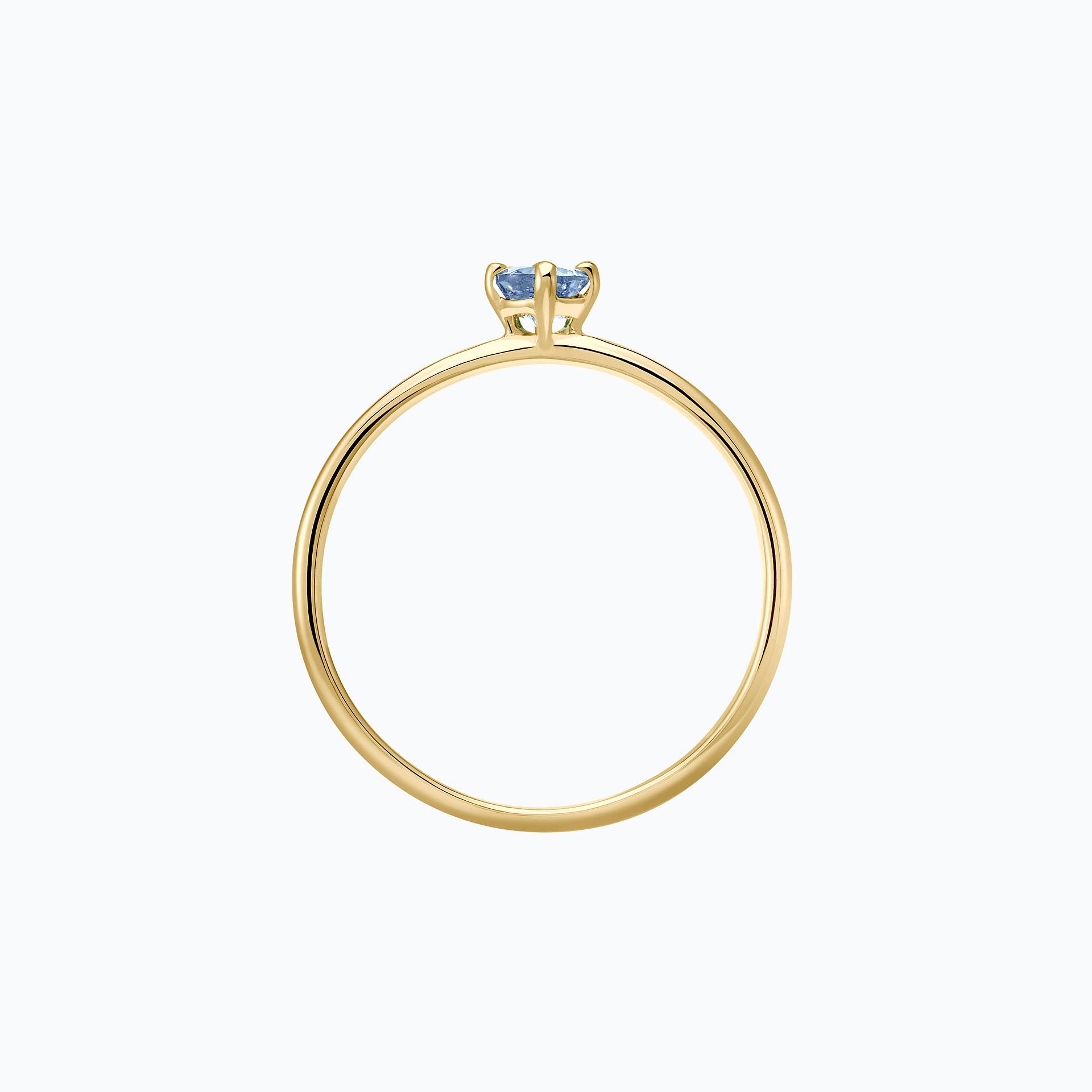 Solitaire Alva Saphir Bleu Tendre 3.5 mm