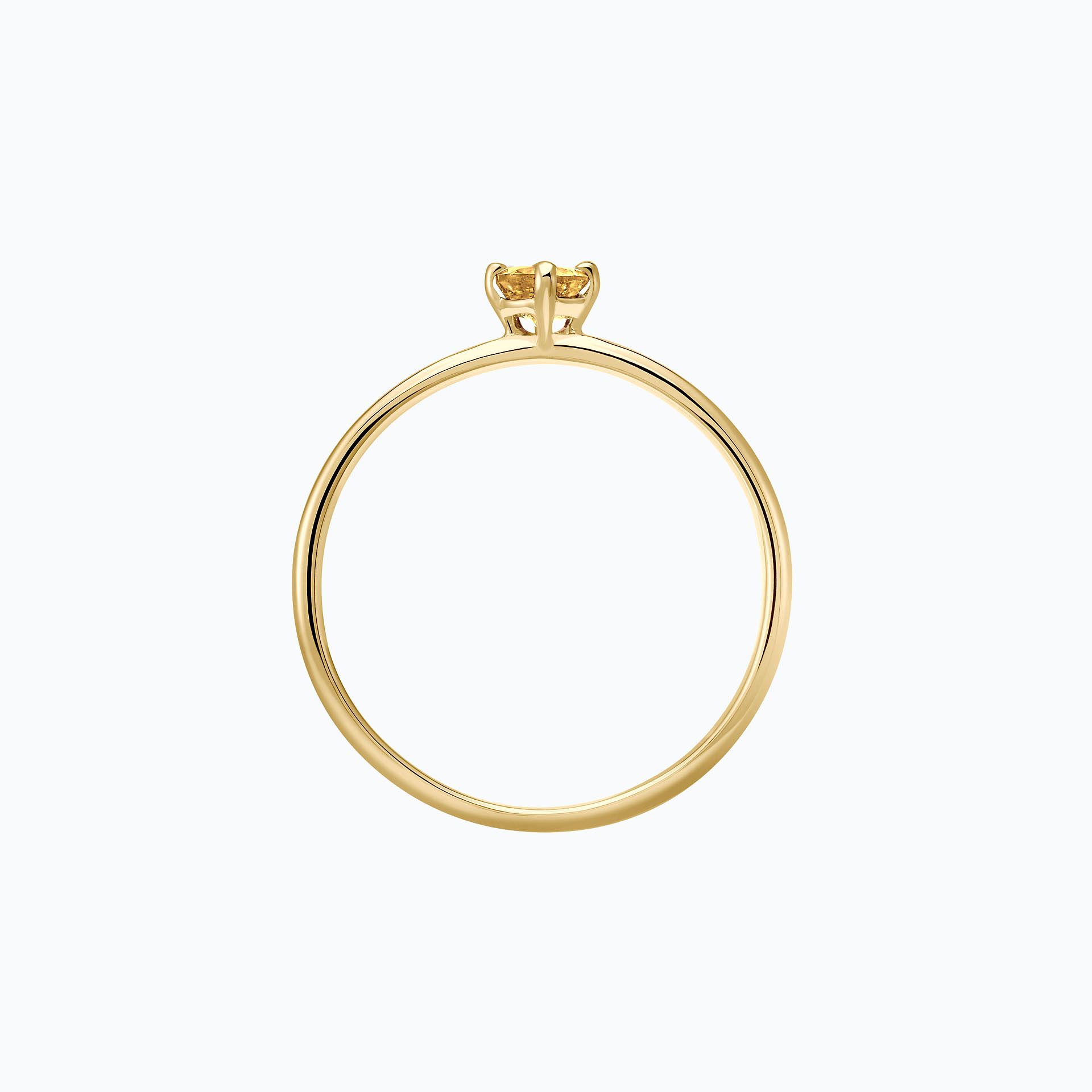 Solitaire Alva Saphir Jaune Tournesol 3.5 mm