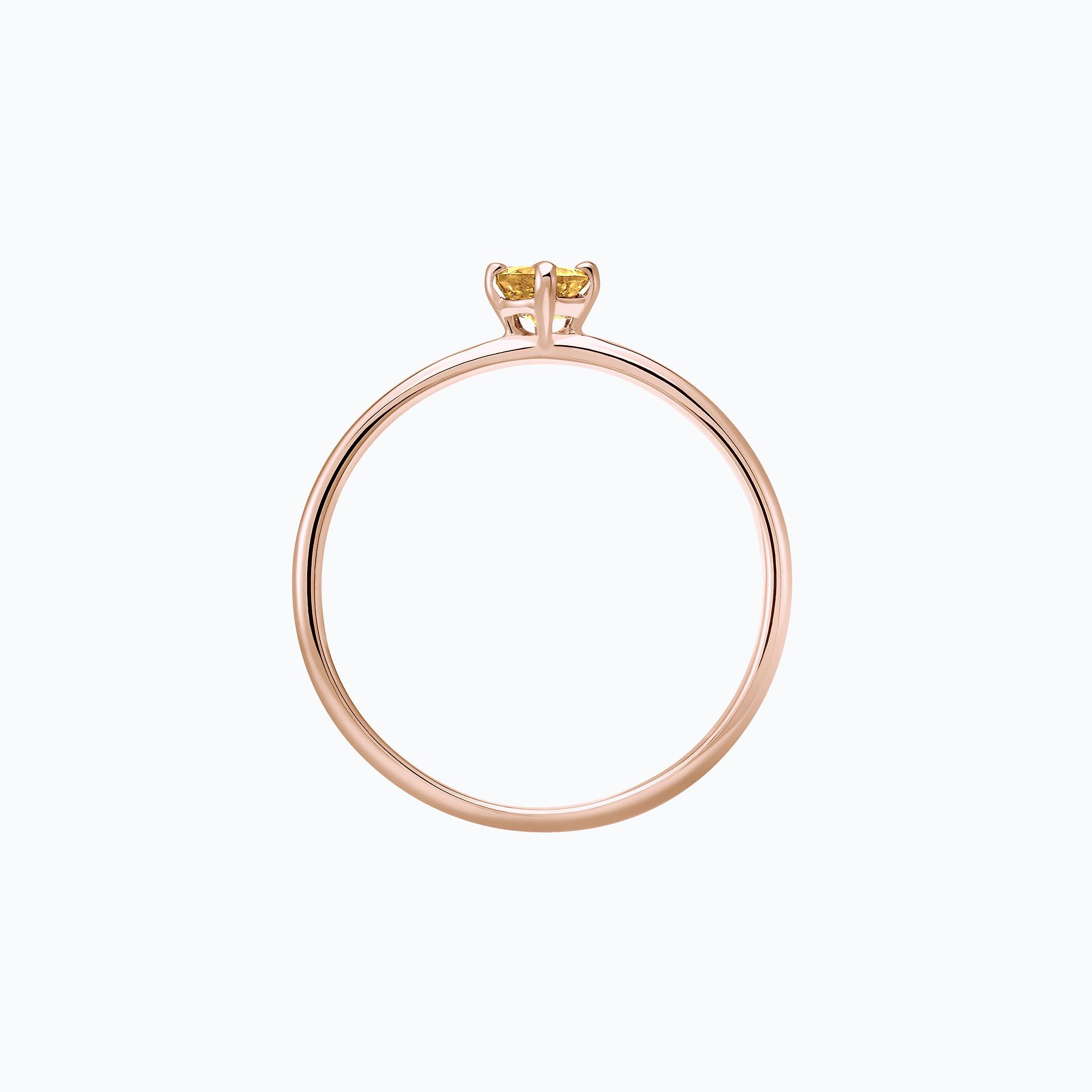 Solitaire Alva Saphir Jaune Tournesol 3.5 mm