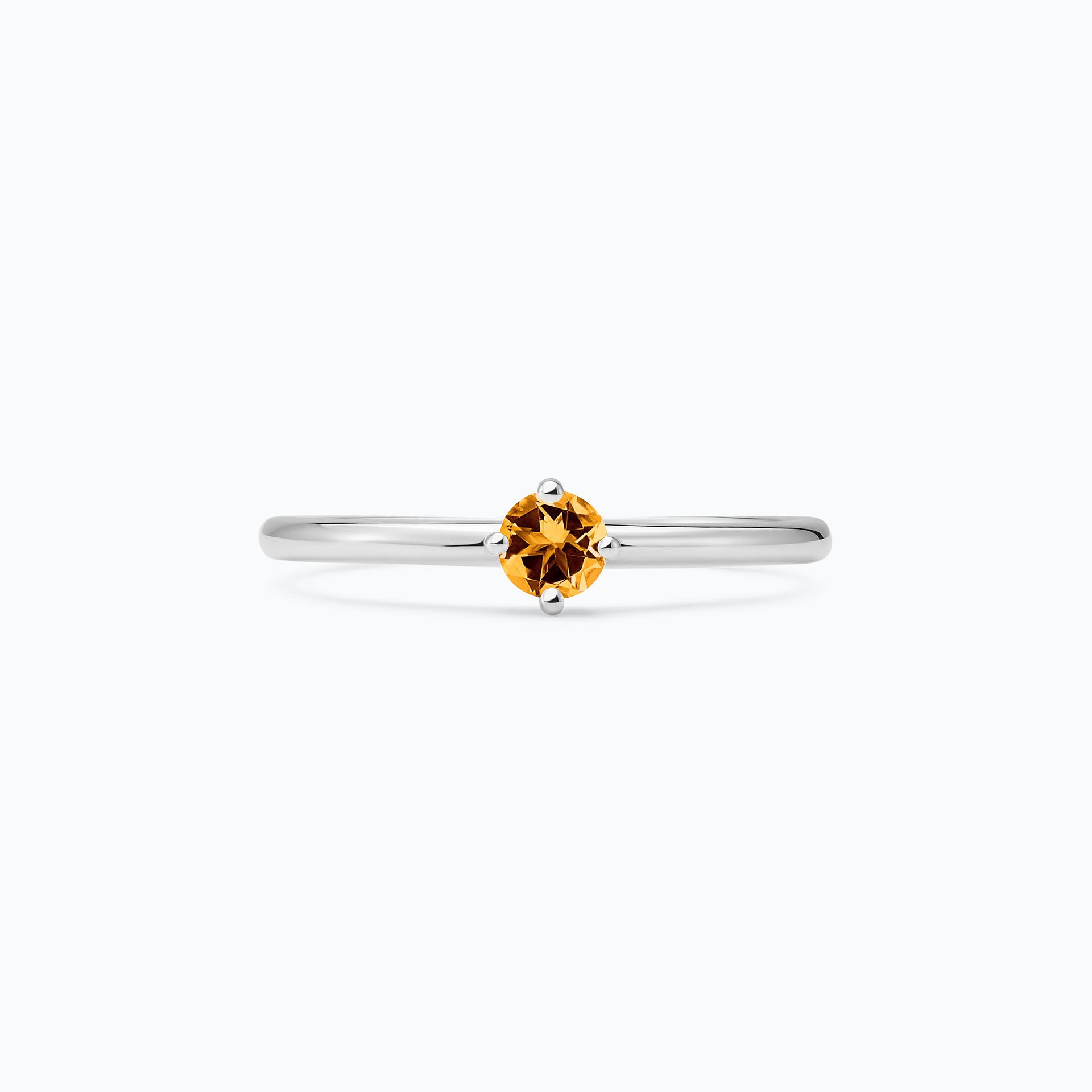 Solitaire Alva Saphir Mandarine 3.5 mm
