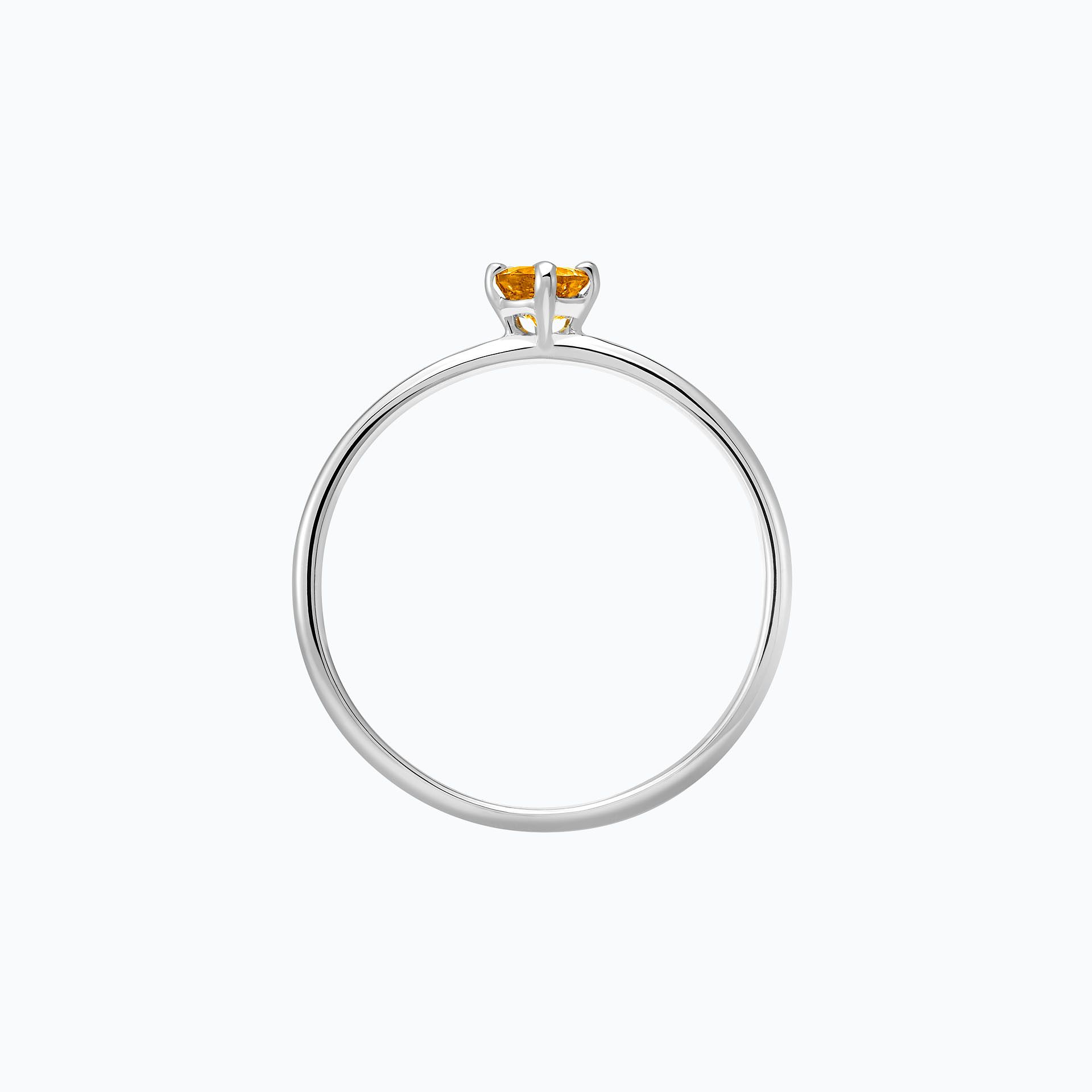 Solitaire Alva Saphir Mandarine 3.5 mm