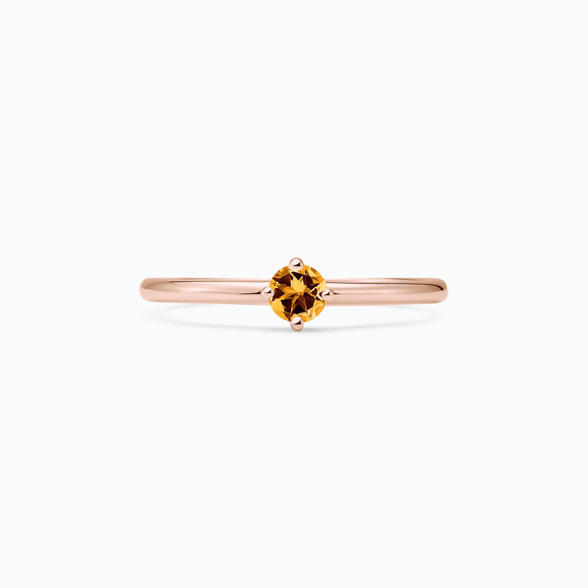 Solitaire Alva Saphir Mandarine 3.5 mm